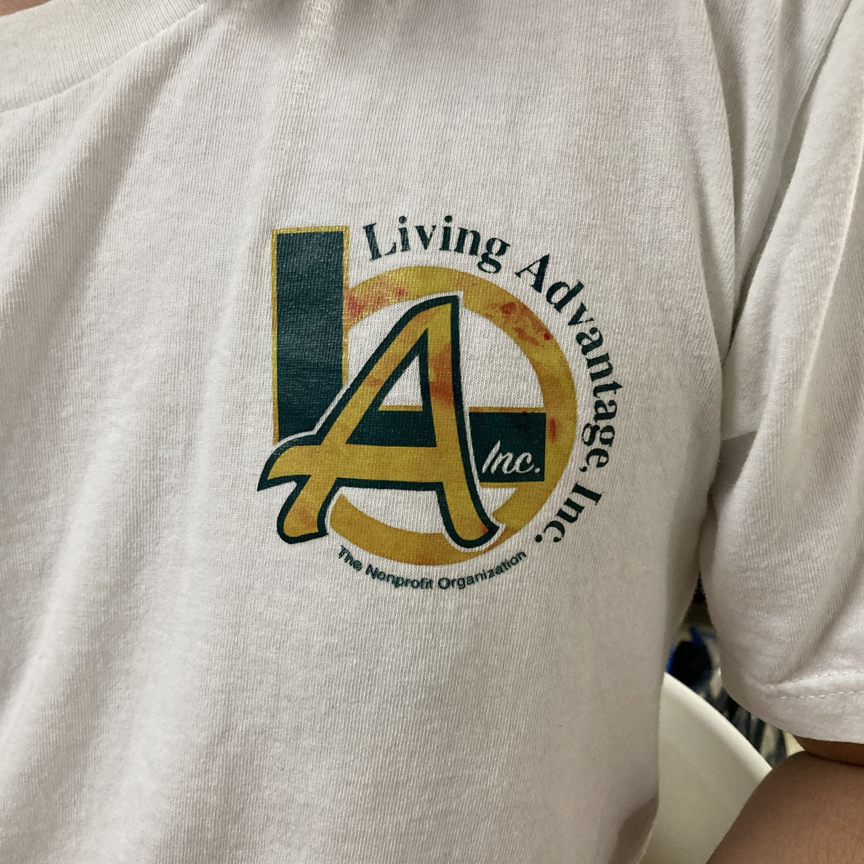 What happens when you overbleach an LA, Inc. T-shirt?...
Our IT tech accidentally left his white LA, Inc. tee in bleach a little too long… and this happened! 😅
It may not be our usual red, white, and blue, but we have to admit-it looks kind of cool! Would you wear this limited-edition “bleach accident” LA, Inc. tee?