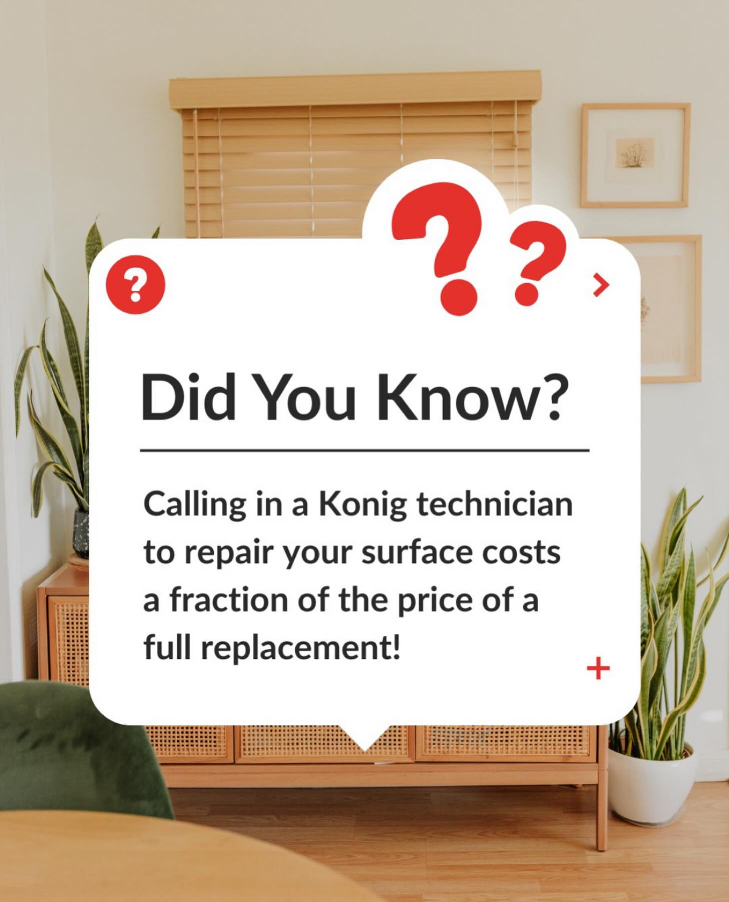 Did you know repairing is almost always cheaper than replacing? 💸
A new stone benchtop can cost thousands. Replacing timber flooring across a whole room? Even more. But a chip, scratch, crack or burn doesn’t mean you need to start from scratch!
Our technicians deliver seamless, professional repairs for a fraction of the replacement cost. Homeowners and businesses across Australia have saved hundreds, sometimes thousands, by calling Konig instead of replacing the whole surface ✨
Why replace it when you can repair it?
📲 Link in bio for a free quote!
#surfacerepair #repairnotreplace #surfacerestoration #homerepair #propertyrepair