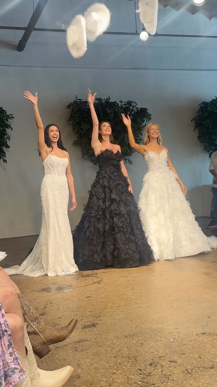 We spent the day getting to look at @eddyk_bridal new styles! Who is excited to get some of these in store? Which is your favorite? 🤍✨
.
Book your appointment today by clicking the link in our bio 🔗