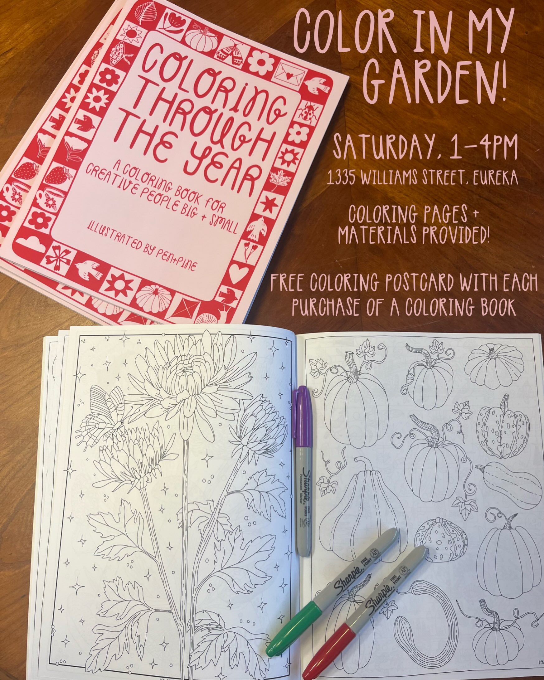 This Saturday! Can’t wait to host you all in my garden for a little coloring and ☀️
.
.
.
#coloring #garden #party