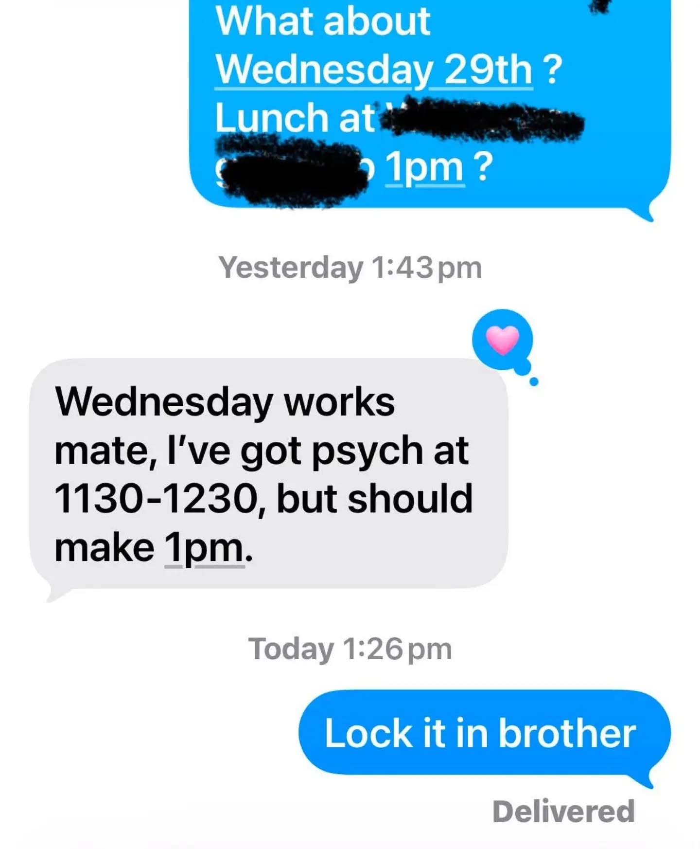 We need to normalise this 💚
Just two mates sorting out lunch. No stress, no hiding it, one bloke straight up says “I’ve got psych at 11:30 but I’ll make 1pm” and his mate’s like “Sweet, lock it in brother” 😂
No big deal, no judgement, just real talk.
This is what good mateship looks like.
Speaking up is manning up 💪
Let’s make it normal for blokes to look after their head the same way we look after everything else. 💚
#Speakingupismanningup #MensMentalHealth #MentalHealthMatters #SuicidePrevention