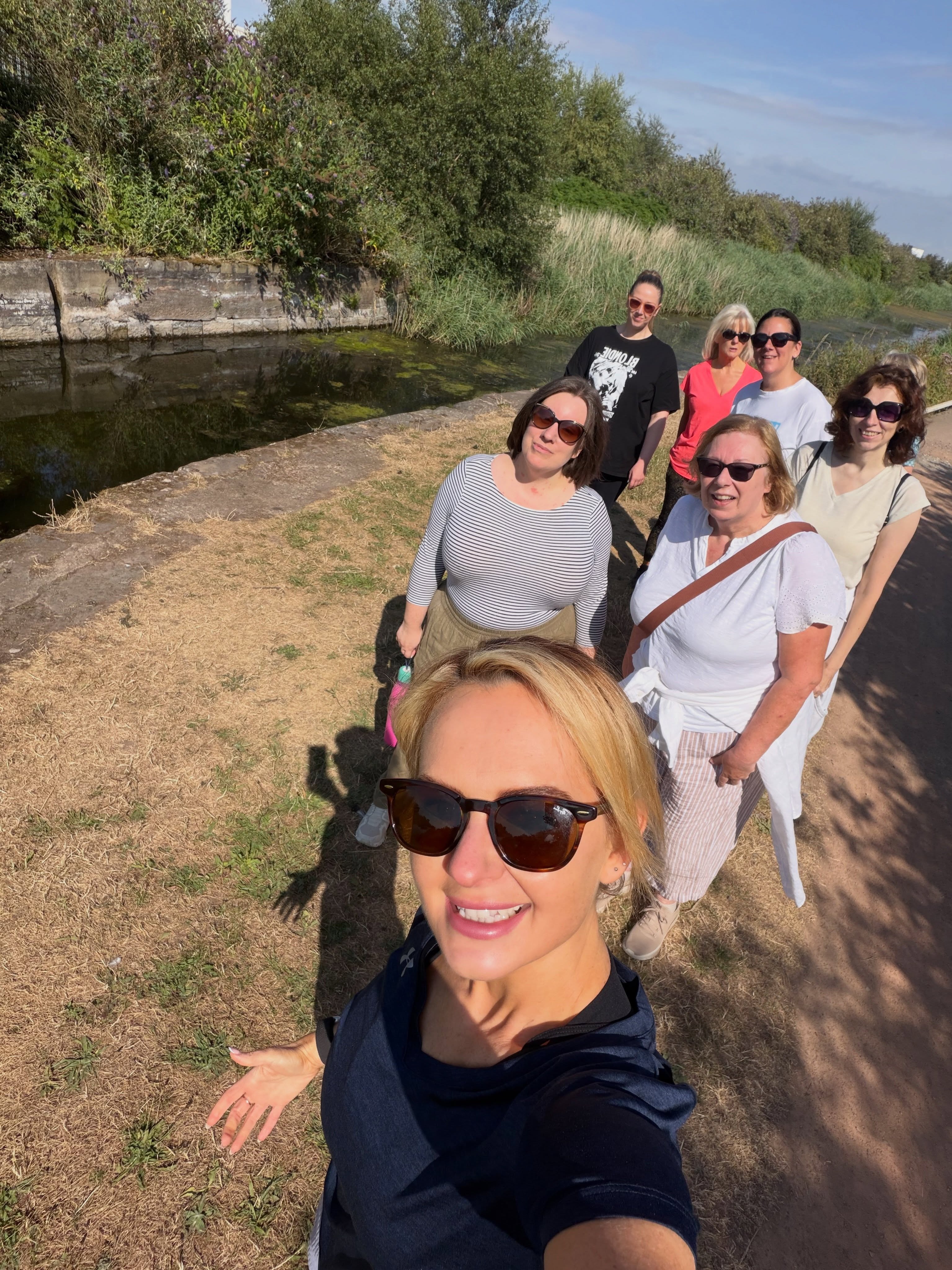 This morning I organised a group walk alongside the River Mersey, starting at the Catalyst museum and then along the well maintained path, under the Mersey Gateway Bridge.
We stopped the take a look at the beautiful salt marsh and extensive wildlife that is now flourishing there. As I was telling the ladies about the importance of engaging in nature to boost our microbiome and the benefits of breathing in negative ions (negative ions are abundant near rivers and moving water. When water molecules collide and break apart - such as in rivers, streams, or waterfalls - electrons are released and attach to nearby oxygen molecules in the air. Breathing these in is believed to help boost mood and reduce stress!), a lovely lady stopped and explained she was from @mgenvtrust . We had a lovely chat about the work they are doing there and she was very interested in our reason for being there (promoting health, wellbeing and longevity through the work of Educate Your Plate).
I encourage everyone to take a stroll along there. It’s really beautiful and we all felt great afterwards (especially because connection and community is also vital to our wellbeing and health span!) 💕