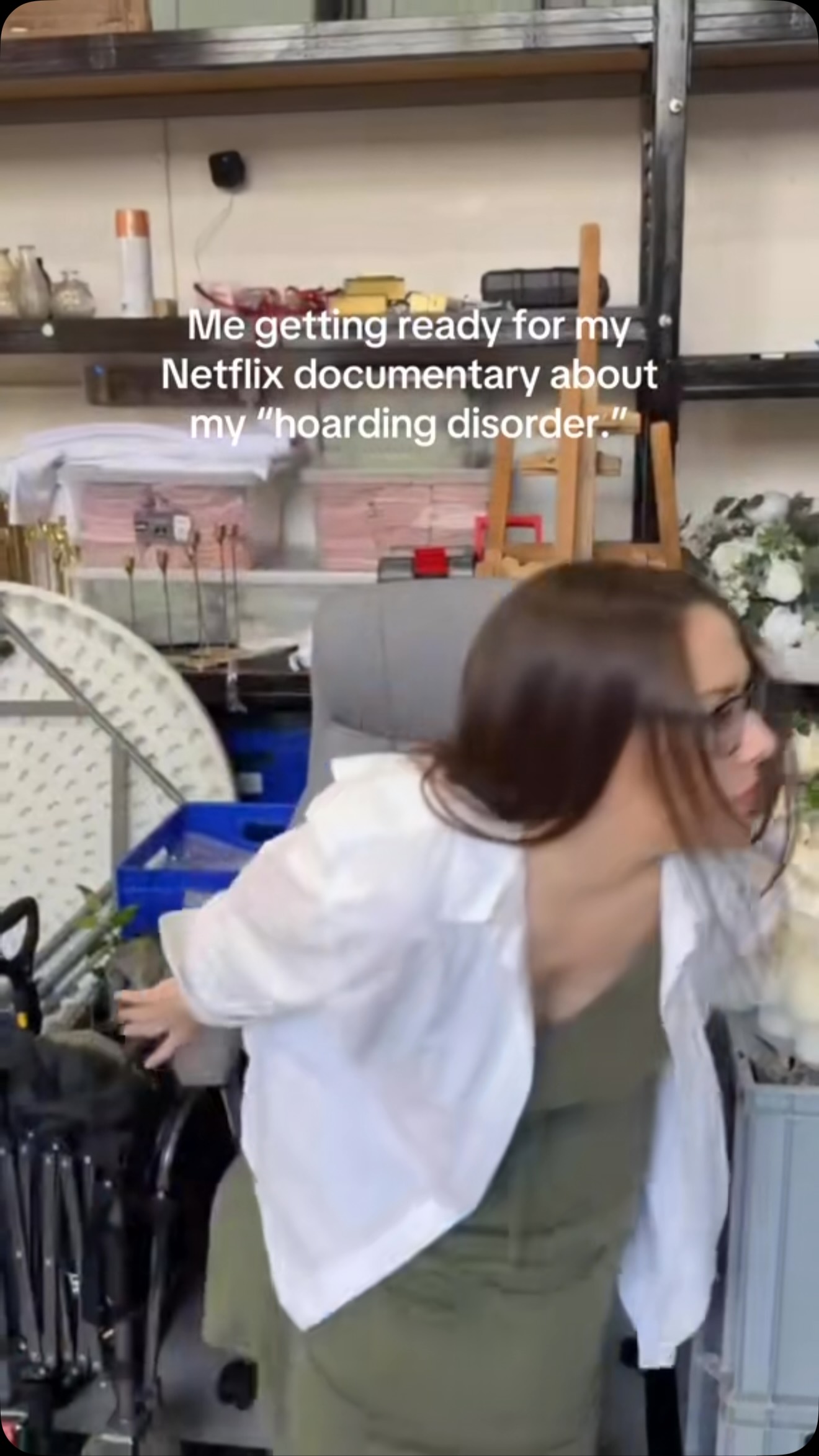 POV: Me getting ready for my Netflix documentary…
“The Woman Who Couldn’t Stop Buying Wedding Props.” 😂
“It’s not hoarding if every lantern, candlestick and bud vase has a purpose… right?”