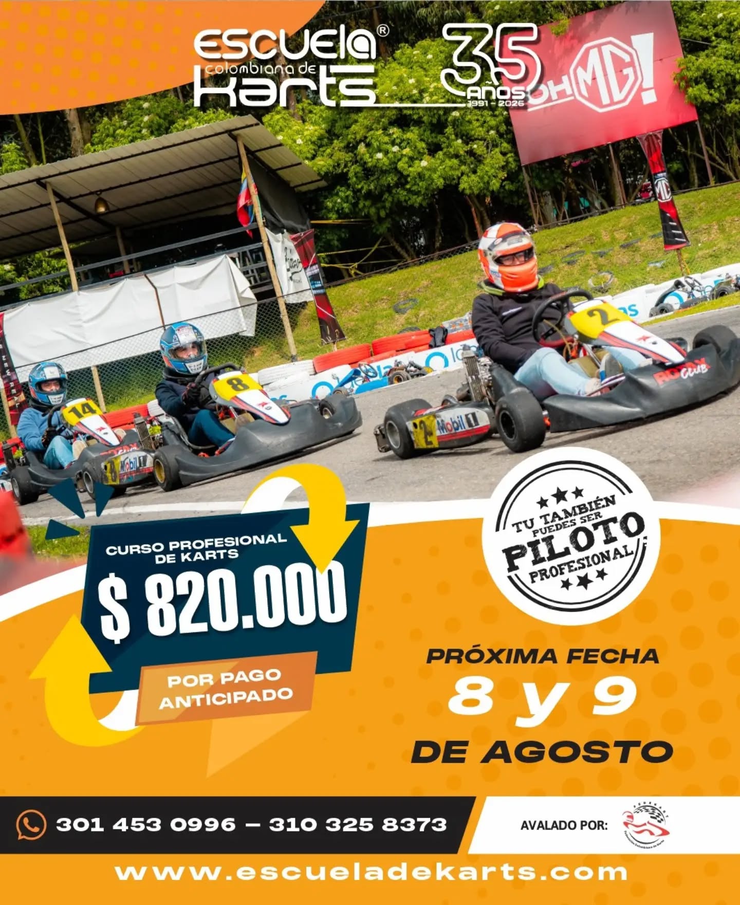 La pista de karts es un reflejo de la vida: hay curvas cerradas, momentos en los que hay que frenar con mente fría y rectas para acelerar a fondo con el corazón latiendo a mil 🌟.
En nuestro curso Básico de agosto vas a descubrir de lo que eres capaz cuando dejas atrás las dudas y confías en tu instinto 🏎. Queremos verte con los brazos en alto, sabiendo que superaste tus propios límites 🚀.
¿Estás listo para descubrir tu versión más fuerte? Inscríbete a nuestro próximo curso haciendo clic en el enlace del perfil 🎯.
#KartsProfesionales #EscuelaDeKarts #CursosDeKarts
