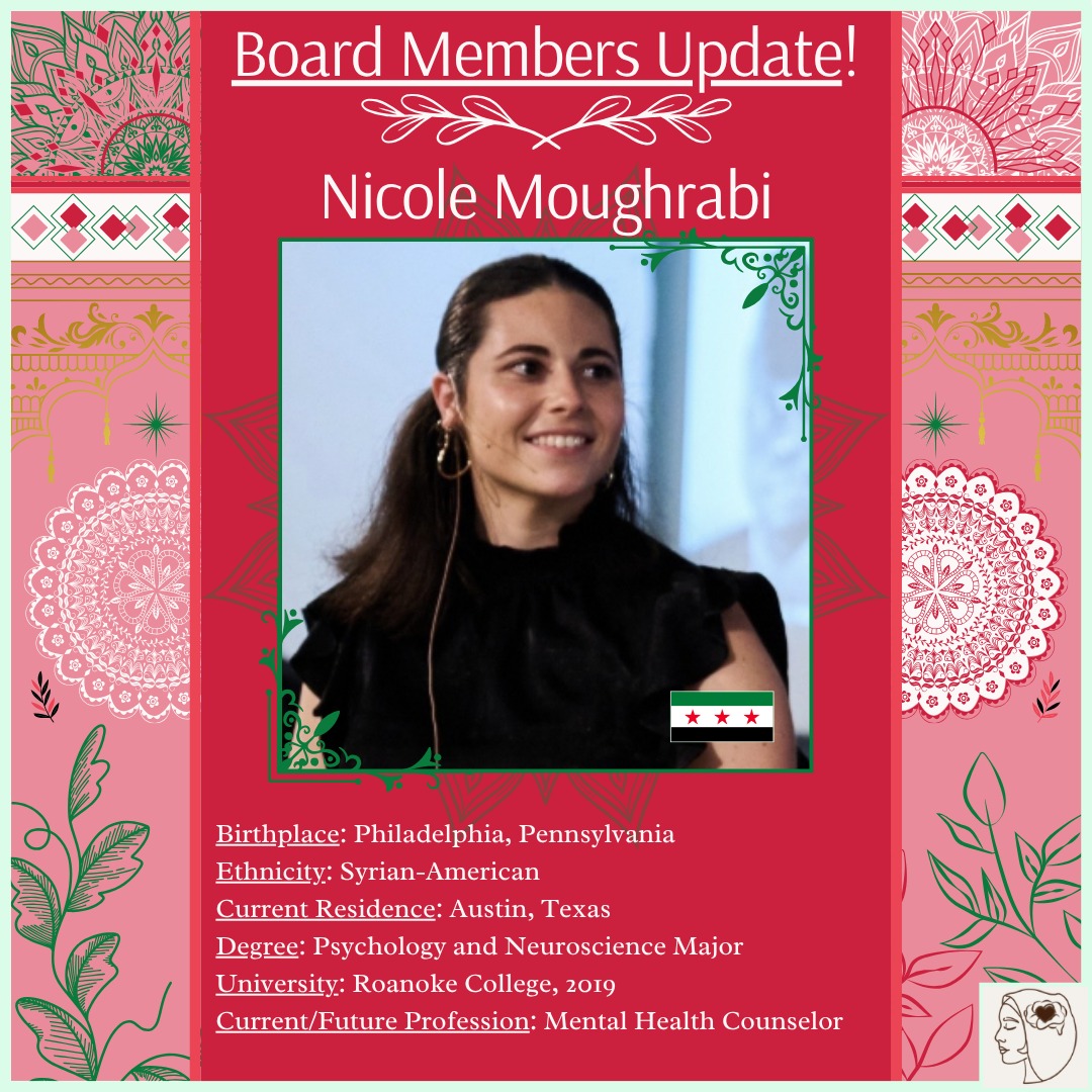 We are excited to welcome the newest member of our organization, Nicole Moughrabi!
Nicole is an aspiring mental health professional who is passionate about promoting health equity, educating communities, and advocating for greater access to mental health resources. As someone who values the power of community and connection, she was inspired to join AAMHA to help break down barriers to mental health care within Arab American communities.
She believes that everyone should feel comfortable seeking support and is committed to helping create spaces where individuals feel understood, respected, and encouraged to prioritize their well-being. Nicole is especially passionate about increasing awareness of mental health and ensuring that culturally informed resources are accessible to those who need them most.
As a member of AAMHA's board, Nicole looks forward to contributing to initiatives that educate, empower, and connect individuals with meaningful support. She is excited to collaborate with fellow board members to strengthen our outreach and help build communities where mental health is openly discussed, valued, and supported.
We are honored to have Nicole on our team and are excited about the contributions she will bring to our mission.
Learn more about Nicole: https://www.arabmentalhealth.org/about-us/nicole-moughrabi
#AAMHA #arabamericanmentalhealth #endthestigma #stigma #mentalhealth #mentalhealthmatters #arab #arabamerican #arabcommunity #culture #culturalcompetence