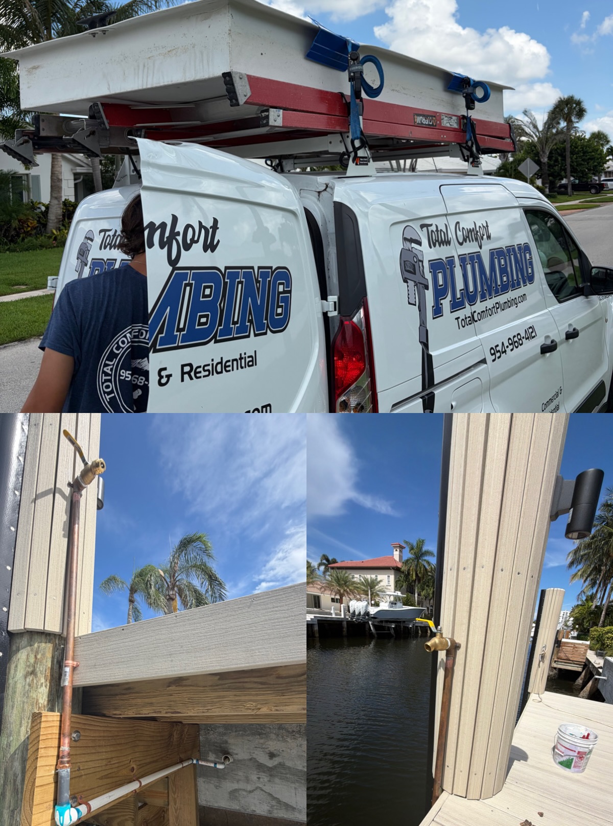 A clean install starts long before the plumbing begins. 💪🌊
For this dock hose bib installation, we safely transported our work raft to the job, protecting the property while making sure the work was completed professionally from start to finish. Every detail matters—from how we arrive to the quality of the final installation.
At Total Comfort Plumbing, we take pride in doing the job the right way, with safe practices, quality craftsmanship, and lasting results.
Need a dock hose bib, waterfront plumbing, or marine plumbing services? We’ve got you covered.
📍Serving Broward County & South Florida
📞 Contact Total Comfort Plumbing today!
954-968-4121
#DockHoseBib #DockPlumbing #MarinePlumbing #WaterfrontProperty #broward