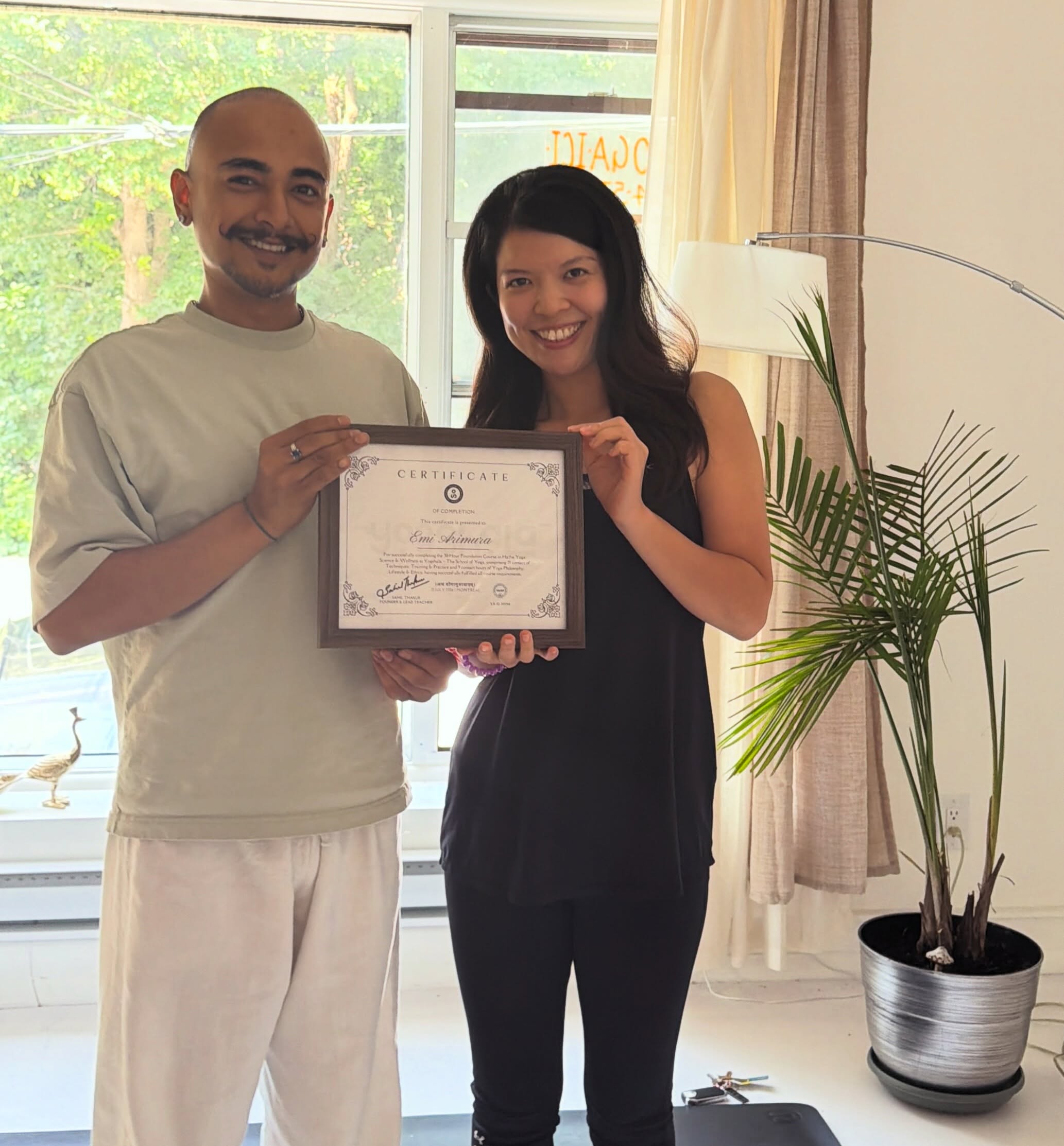 अथ योगानुशासनम्
Atha Yogānuśāsanam
“Now begins the discipline of Yoga.” — Yoga Sūtras 1.1
Some journeys are measured in hours. Others are measured in who you become. 🤍
Today, we celebrated the completion of our very first 30-Hour Haṭha Yoga Foundation Course.
Thirty hours may seem like a small number, but within those hours were countless breaths, moments of stillness, conversations, laughter, challenges, discoveries, and the quiet courage to keep showing up.
Watching our students grow from learning the basics to moving through their practice with confidence has been one of the greatest joys of opening Yogshala. The certificates are beautiful, but they are only symbols. The real achievement is the foundation you’ve built within yourselves—one that no piece of paper can fully capture.
Before receiving their certificates, each student took the Yogshala Oath—a promise to practise with sincerity, learn with humility, share with compassion, and remember that yoga is not something we do, but a way in which we choose to live.
We ended the day gathered around a table, sharing a meal, stories, and gratitude. Because this is what yoga has always been about: not just individual transformation, but community.
—thank you for trusting us with the beginning of your journey. Watching you grow has been a privilege, and we couldn’t be prouder.
This may be the end of the Foundation Course.
But it is only the beginning of your sādhana. 🙏🤍