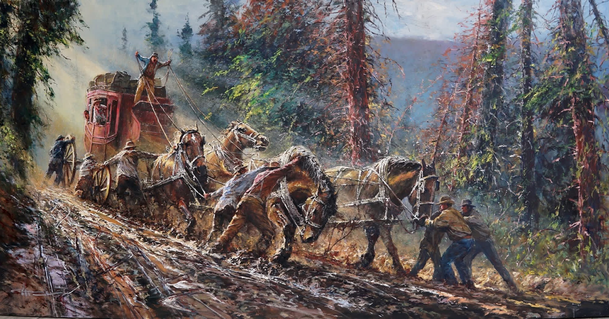 Mud Problems. 96 x 48 inches