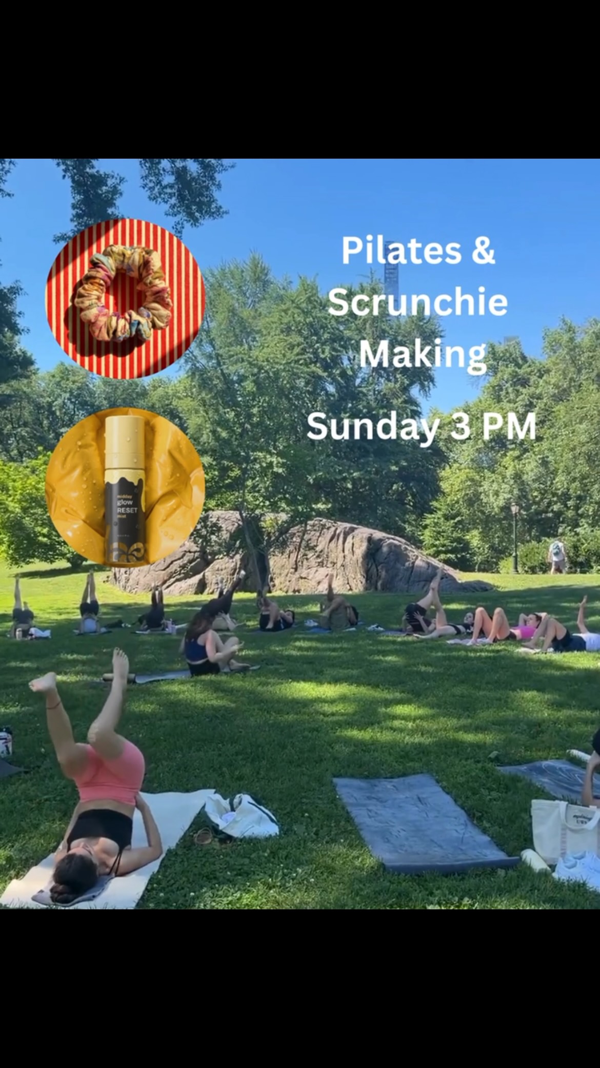 We’re teaming up with @craftclubnyc on Sun, July 26 at 3 PM for a sunny afternoon craft workshop and mat workout. We’ll start with a beginner-friendly Pilates class, then we’ll socialize while doing some equally easy scrunchie making. In between sessions, we’ll have a glow reset with Midday Glow Reset Mist with @daezls . And of course we’ll have snacks!
No experience needed for either half, just show up ready to stretch and stitch. All guidance and craft supplies provided.
Weather reschedule date: Sunday, August 2.
Tickets $45
Book at 🔗 in bio
#centralparkpilates #upperwestside #thingstodoinnyc
