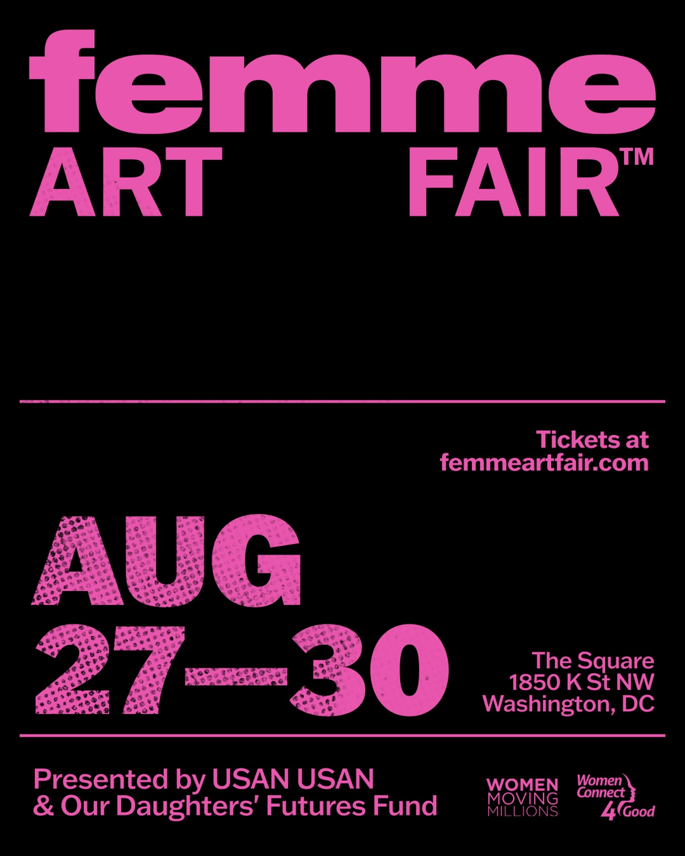 Imposter syndrome be damned! That is the exact message here for all of us women artists.
We are taking a cut of this industry... and it is going to be spectacular. ✨
100 curated contemporary artists under one roof in DC. Can you tell I’m a teeny bit excited to be a part of this? Expect big things (with a bit of 🩷).
Mark your calendars and grab your tickets! 👇
🗓️ August 27–30
📍 The Square | 1850 K St NW, DC
🎟️ Link in bio! (www.femmeartfair.com)
#femmeartfair #DCArtScene #WomenInArt #ContemporaryArt #WashingtonDCArt SupportWomenArtists
