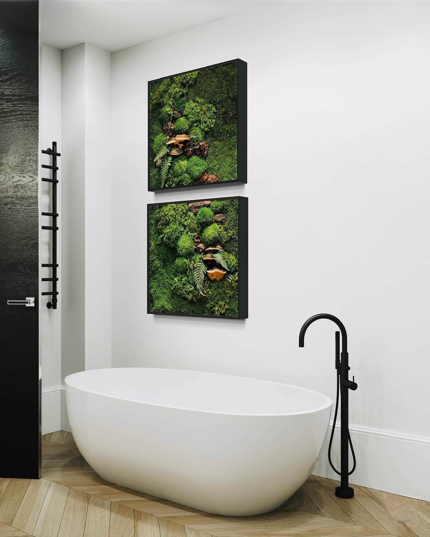 There’s a quiet beauty in this contrast 🌿. - crisp white walls, clean lines, a soaking tub built for stillness, and then moss settling into it all like it’s always belonged there. It doesn’t fight for attention against the modern lines around it; it simply softens them, the way one grounded, natural element can change the whole feeling of a room.
Preserved moss needs no water, no light, no upkeep. Simply enjoy the peaceful tranquility of being surrounded by nature.
Ready to bring this kind of calm into your own space? Send me a message to start your custom piece.
…..
#preservedmossart #mossart #biophilicdesign #modernbathroom #naturalluxury