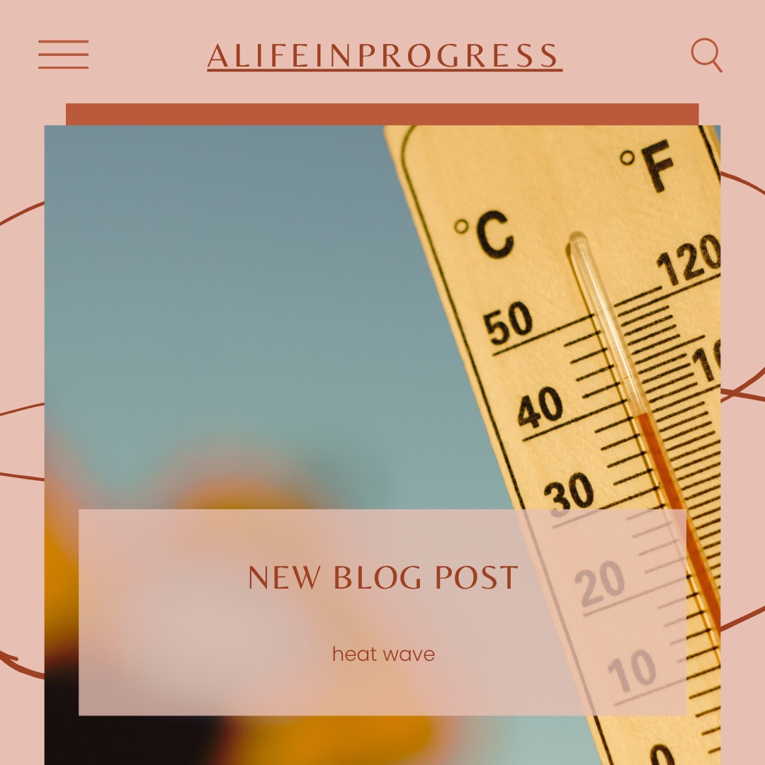 New blog post #heatwave #alifeinprogressblog