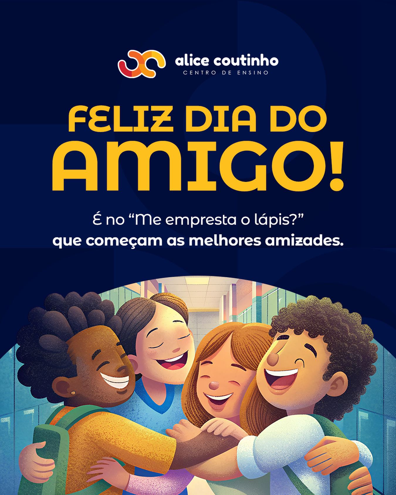 Mais do que compartilhar a sala de aula, a amizade é sobre crescer juntos! 💙
E é na escola onde começam vínculos que duram a vida toda. ✨
Marque o seu melhor amigo da escola nos comentários! 🥰
#alicecoutinho #centrodeensino #campinagrande #diadoamigo