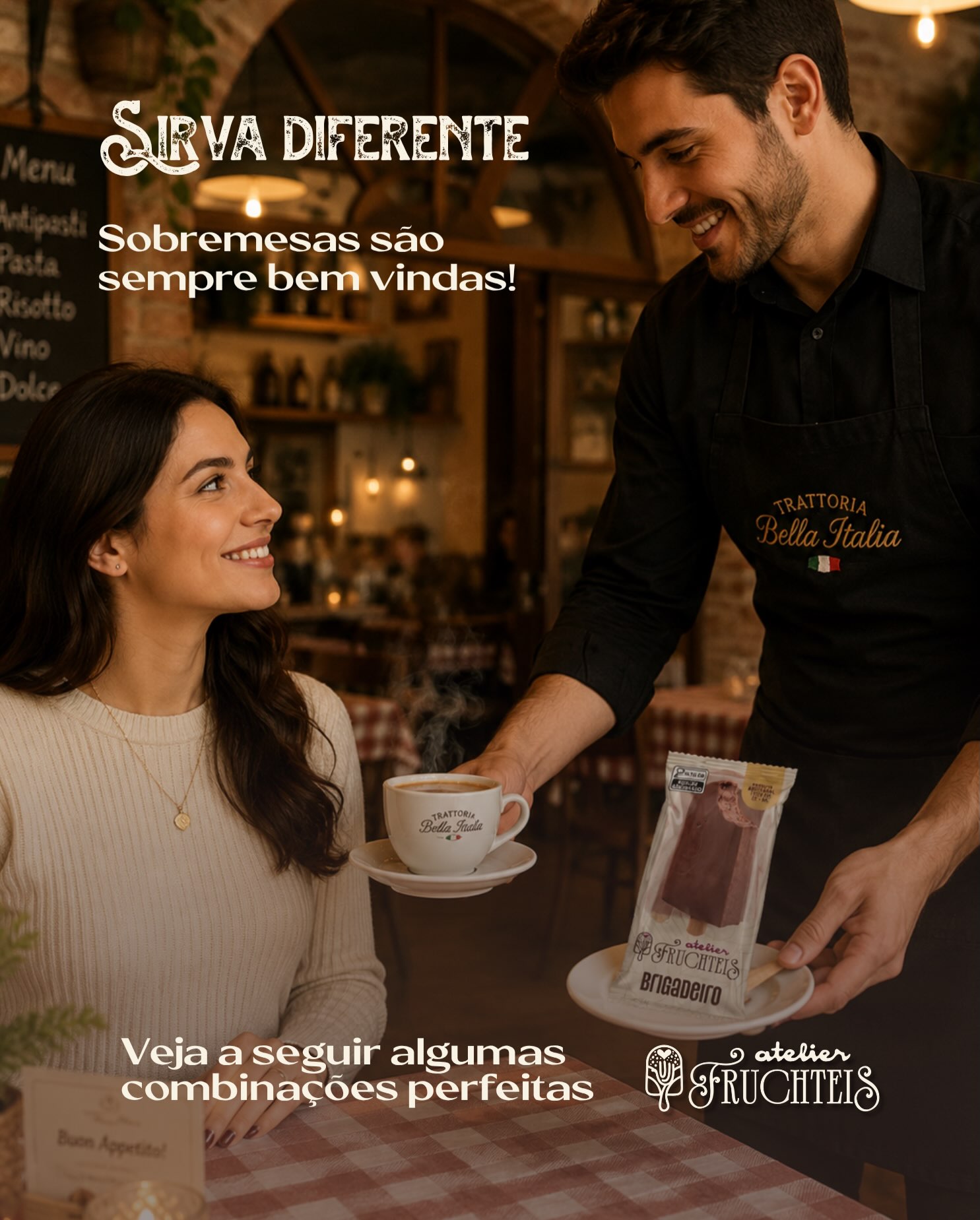 Um detalhe pode transformar a experiência à mesa. ☕🍨
Combinações exclusivas como café, leite quente ou chocolate quente com uma sobremesa no palito surpreendem o cliente, valorizam o cardápio e fazem o seu restaurante ser lembrado por muito mais tempo.
Sirva diferente…
Sirva uma experiência.
#atelierfruchteis #foodservice #restaurantes #sobremesanopalito #gastronomiapremium