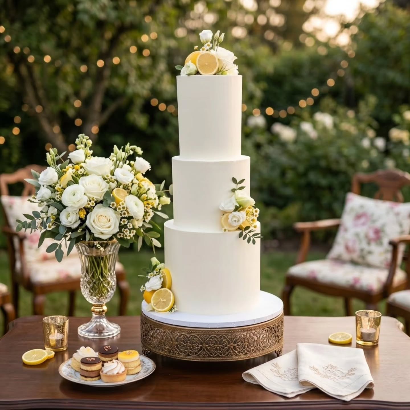 Deze maakte ik vorige week. Toch wel het thema van deze zomer... #lemon #lemontheme #lemonthemedparty #bruidstaart