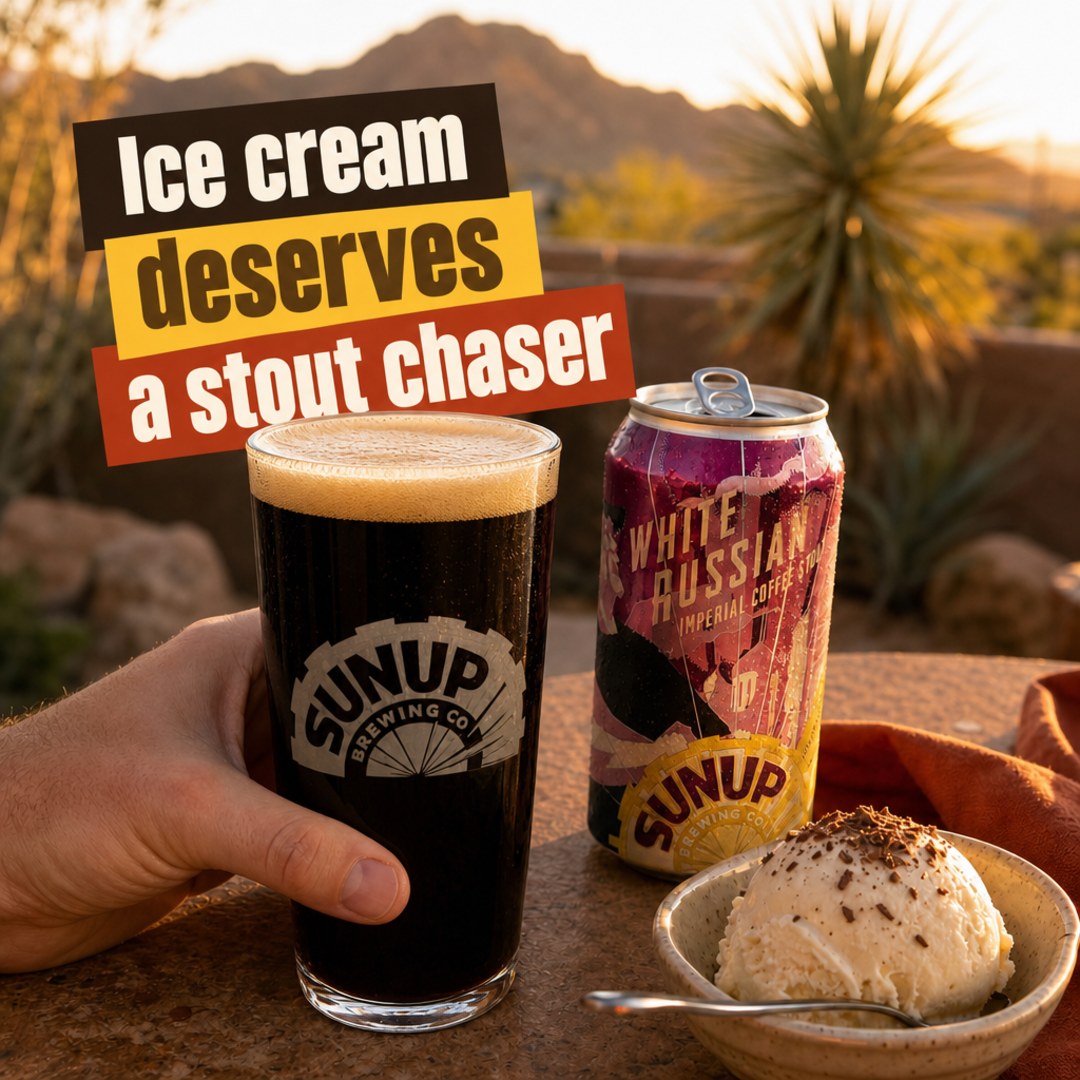 Ice cream gets the headline today. Fair enough.
Cold scoop, colder beer, and suddenly dessert looks a little less innocent. Sweet, creamy, roasted, crisp, bitter, whatever’s in the glass or on the spoon, this is one of those pairings that doesn’t need a committee. What flavor’s getting the call
#SunUpBrewing #NationalIceCreamDay #ArizonaBeer #CraftBeerLife #DrinkLocalAZ