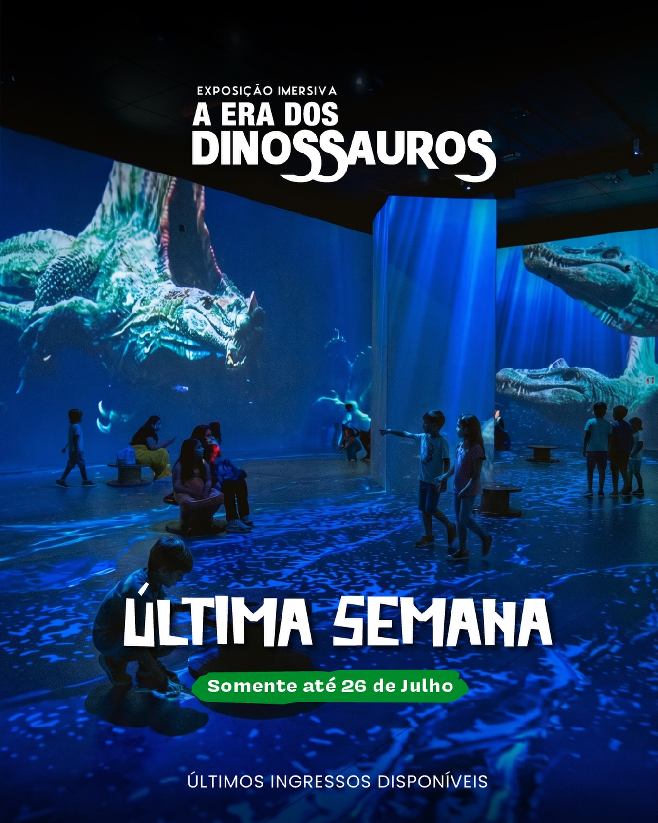 Última semana, São Luís! ✨🦖
Não perca tempo e aproveite essa aventura fascinante 🌎
Últimos ingressos disponíveis 🎟️