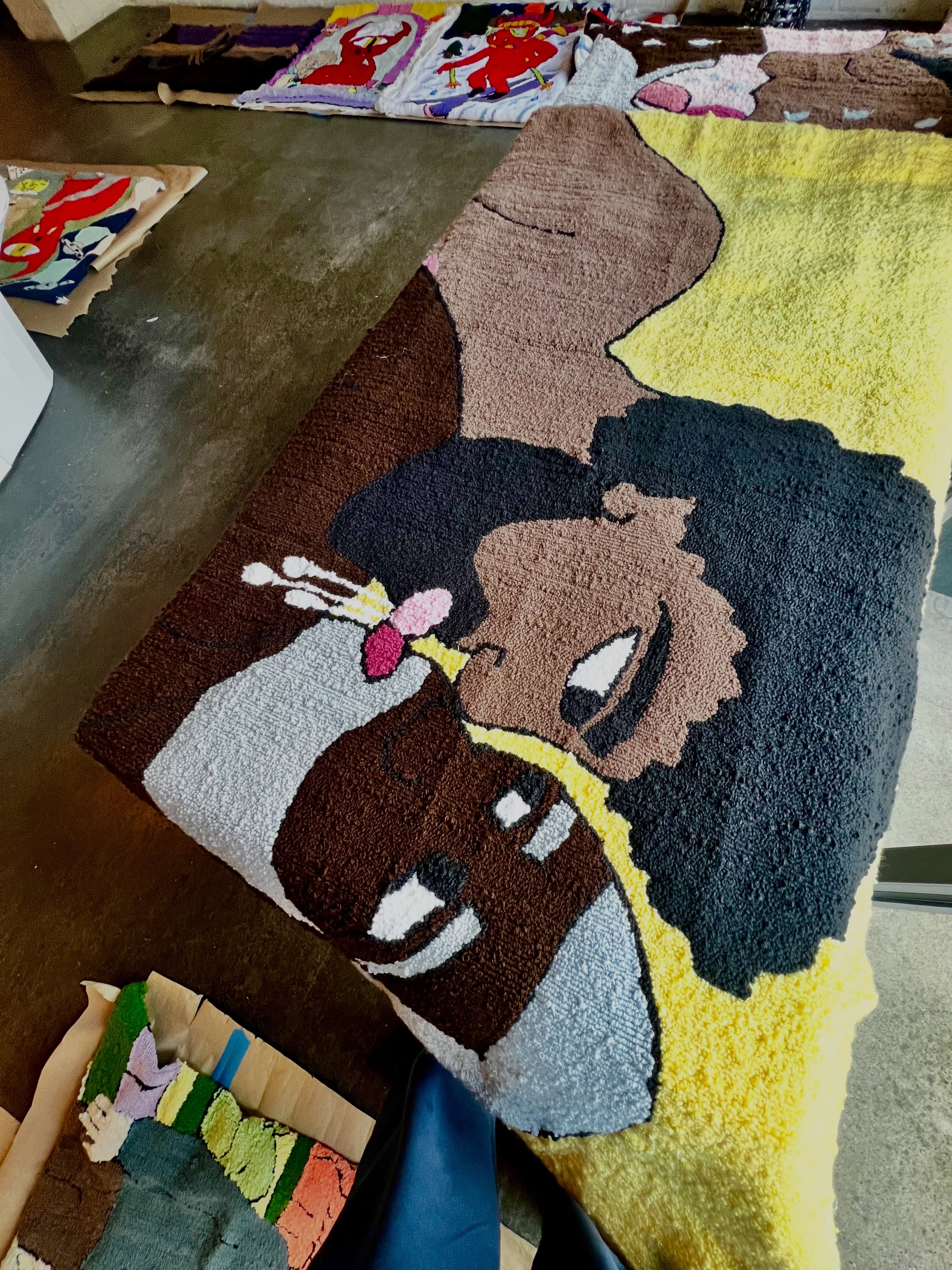 And the last of this spectacular trio of artists is @marcusrothering ; Rothering’s “Little Black Book” is part of our Front Space Residency Program. With a closing reception on Saturday August 29th 6-8pm. Plus a tufted rug demo date TBD. But you can see the start on July 25th when the other shows open, this is pre-installed images! Throughout 2026, artists will create work both on-site and off-site during their exhibitions, allowing their projects to evolve and adapt over the course of the show. Rothering will host a closing reception to showcase how the work has developed over the course of his exhibition, Little Black Book.
Marcus Rothering is a Minneapolis-based artist working in ceramics and fiber. He received his MFA from the University of Minnesota Twin Cities. He researched ceramics and garments in Seoul, South Korea, as a Rose Fellow and was an artist-in-residence at Ateliergemeinschaft Milchhof in Berlin, Germany. His work explores Black queer intimacy and humor through sculptures and textiles.
