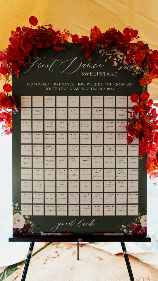 The wedding game your guests didn't know they needed... 🎶🤍
A Guess the First Dance sweepstake is the perfect way to keep guests entertained while you're off having your photos taken. 📸✨
They'll have fun making their predictions, spark conversations with people they've just met, and when your first dance finally begins... everyone will be watching to see who guessed correctly! 💃🕺
A simple, personal touch that creates big smiles (and a few very confident wrong guesses 😂).
Who's adding one to their wedding day? 🎵💌
Taking bookings for 2026, 2027 & 2028 💛
www.holliebrucedesigns.com
#firstdancesong #weddingsweepstakes #weddingstationery #modernweddingstationery #weddingstationeryinspo
