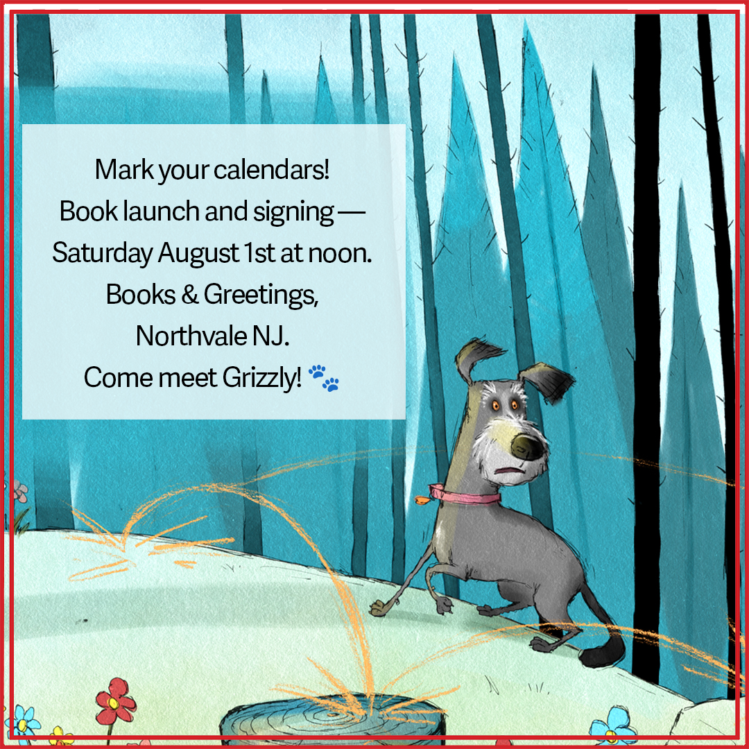 Grizzly's been waiting in these woods long enough. 🐾 Come meet him!
Book launch and signing — Saturday August 1st at noon
Books & Greetings, Northvale NJ
Signed copies also available — link in bio to order.
#grizzlysbirthdaymiracle #booklaunch #booksigning #childrensbook #kidlit #lesliebeing #jasondoll #animationdog #northvalenj #bergencountynj #newjersey #picturebook #indieauthor #signedcopies #booksforkids #storytime #dogsofinstagram #grizzly #august1st