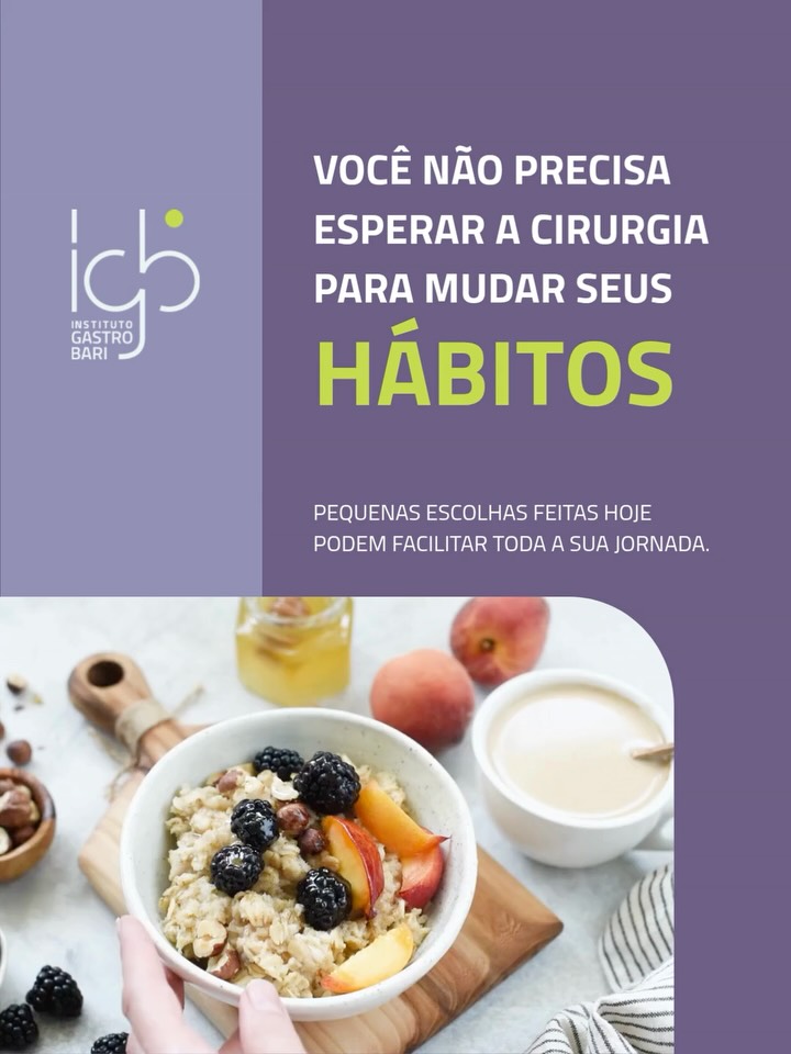 A preparação para a cirurgia bariátrica não começa no centro cirúrgico. Ela começa nas escolhas que você faz todos os dias.
Reduzir o consumo de açúcar e de carboidratos refinados algumas semanas antes do procedimento ajuda o organismo a se adaptar aos novos hábitos alimentares, diminui a dependência do sabor doce e torna a transição para o pós-operatório muito mais leve.
Não é sobre mudar tudo de uma vez. É sobre começar. Pequenas trocas feitas com consciência podem fazer uma grande diferença na sua recuperação e nos resultados do tratamento.
No Instituto Gastro Bari, acreditamos que cada etapa da jornada merece atenção, orientação e acolhimento. Porque a transformação começa muito antes da cirurgia. 💜
#InstitutoGastroBari #CirurgiaBariatrica #PreOperatorio #AlimentacaoSaudavel #TratamentoDaObesidade SaudeDigestiva HabitosSaudaveis CuidadoContinuo QualidadeDeVida