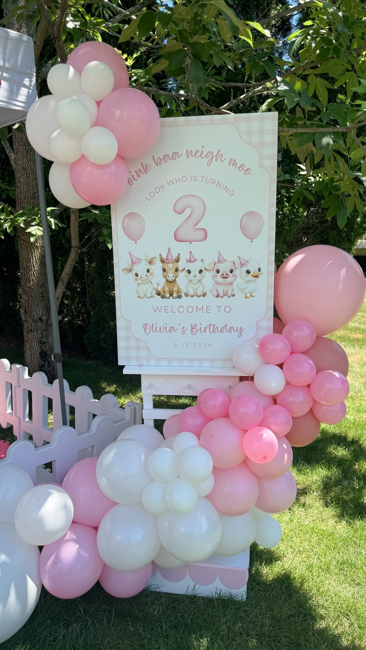 Welcome to the cutest little barnyard party! 🐷💗
A sweet welcome sign for a second birthday celebration filled with pink, playful farm animals, and the sweetest little details. 🐖🎀✨
#SecondBirthday #BarnyardBirthday #PinkBirthdayParty #BirthdayPartyDecor #EventDesign