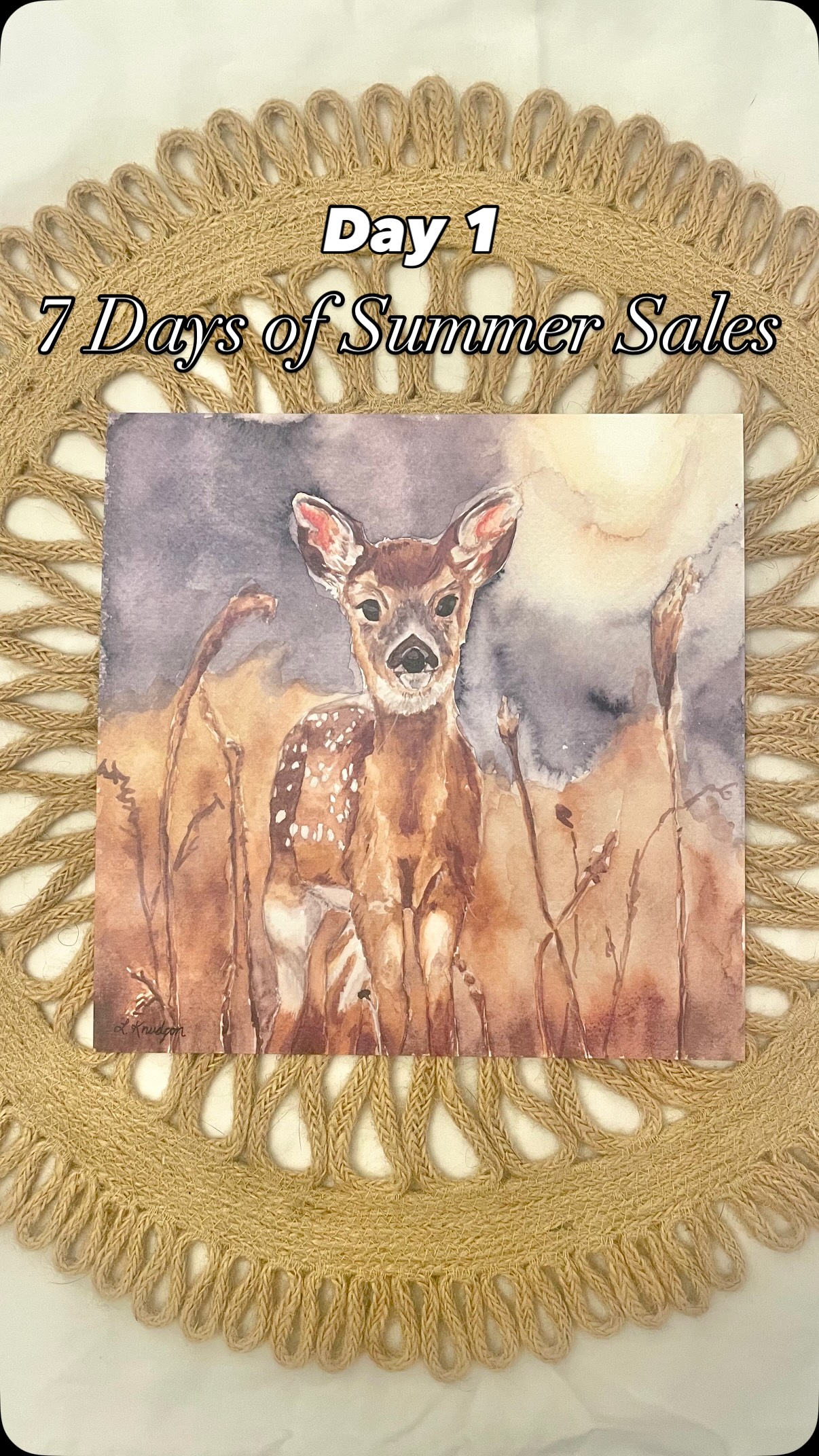 ☀️✨ It’s here! Our 7 Days of Summer Sale has officially begun! ✨☀️
For the next 7 days, we’ll be featuring a different print each day at a special discount—but only for 24 hours!
🦌 Day 1: Our sweet 8x8” Baby Deer watercolor print is 25% OFF from 10 AM EST today through 10 AM EST tomorrow.
Whether you’re decorating a nursery, creating a cozy woodland gallery wall, or shopping for a thoughtful gift, this charming little deer is ready to find a new home. 🤍
Once the 24 hours are up, the sale moves on to tomorrow’s featured print—so don’t miss today’s deal!
📦 Shop through the link in our bio or visit our Etsy shop.
Check back in tomorrow for the next 7 Days of Summer deal!! ✨
•
•
•
@bristlesanddesign
#watercolor #sale #shopsmall #nurserydecor #summersale
Which print do you hope is featured next? Let me know in the comments!