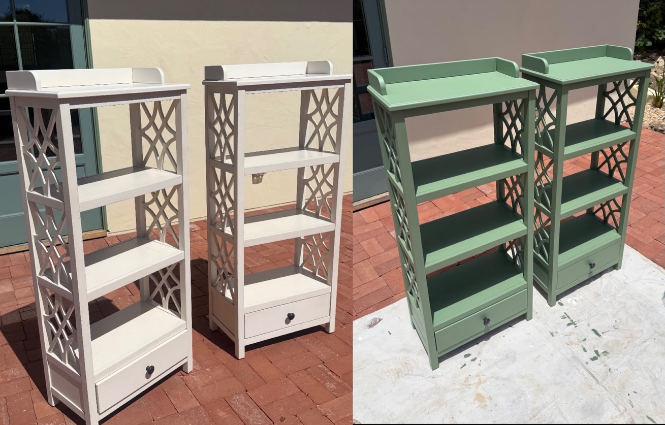 ✨ A fresh coat of paint can completely transform a piece! 🎨
These shelving units went from plain white to a beautiful soft sage green, giving them a whole new look and feel.
Whether it’s furniture, cabinets, trim, doors, or other interior and exterior painting projects, we take pride in delivering a smooth, professional finish that lasts.
📍 Serving Santa Barbara, Montecito, Goleta, Carpinteria & surrounding areas.
Need help with your next painting project? Send us a message for a free estimate!
#SBHandyman #SantaBarbara #SantaBarbaraHandyman #FurniturePainting #CabinetPainting