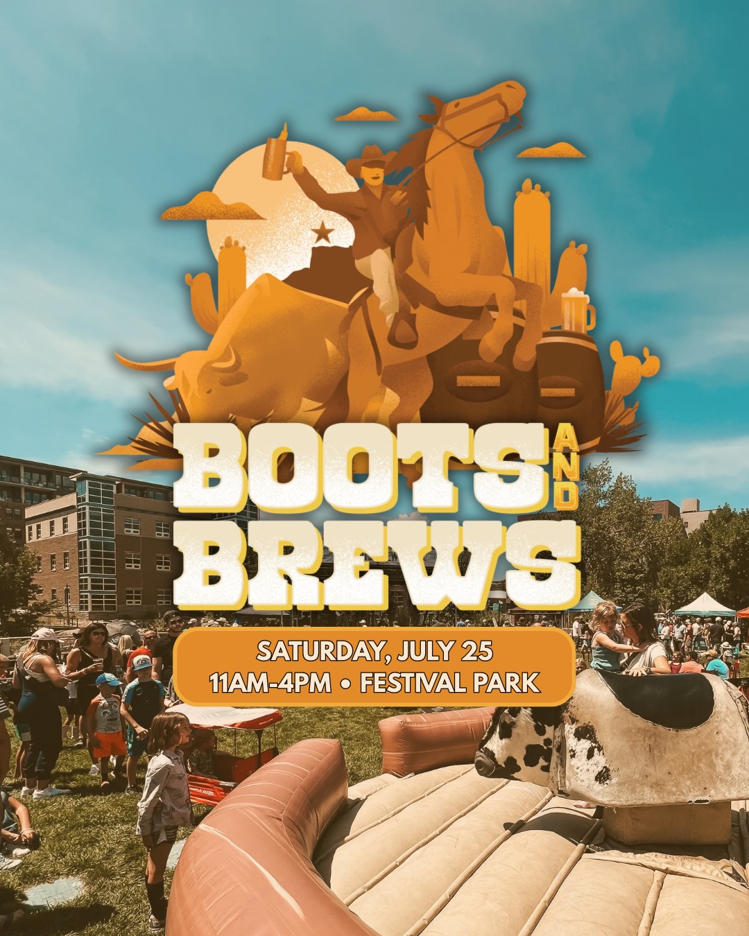 BOOTS & BREWS is this Saturday! ๐ค
๐ Start off your morning with the Douglas County Fair Parade at 9:30 AM!
๐ต Then head on over to Festival Park to test your skills on a mechanical bull while enjoying live country music that will keep your feet tapping.
๐ป Enjoy frosty beverages from local breweries and indulge in tasty bites from food trucks.
๐ Join us for a sunny day filled with fun, music and memories!
๐ณ Please note: Drink token sales will be credit/debit card only at this event.
A huge thanks to our amazing 2026 Sponsors!
๐ Title Sponsor: Castle Rock Autoplex
๐ธ Stage Sponsors: Lifetime Home Remodeling, Meritrust Credit Union and HBS Trash Services
๐ Family Entertainment Sponsors: Aloha Fund and T-Fiber
๐ด Premium Booth Sponsors: Glacier Homemade Ice Cream & Gelato and Riverwalk
โ๏ธ Community Partners: Town of Castle Rock and Douglas County Libraries.
Please visit our website for more information: www.downtowncastlerock.com/bootsandbrews
#downtowncastlerock #summerincastlerock #douglascountyfair #castlerockcolorado