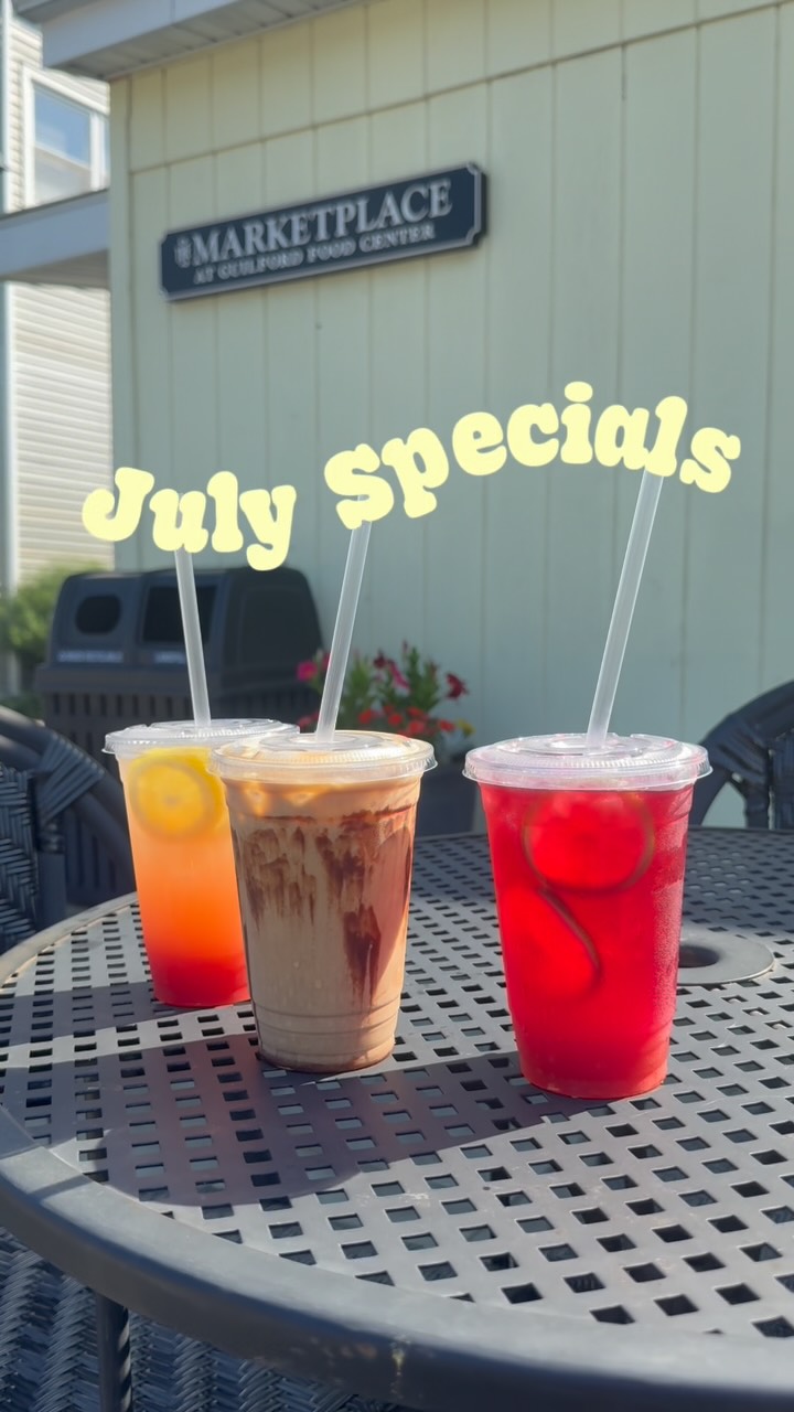 Enjoy our July Specials while they last!
☕️ S’mores latte (hot or iced)
🍋 Strawberry Lemonade
🌺 Strawberry Hibiscus Agua Fresca
📍77 Whitfield St, Guilford CT
#drinkspecials #marketplaceguilford #refreshingdrinks #summerdrinks #yourmarketyourplace