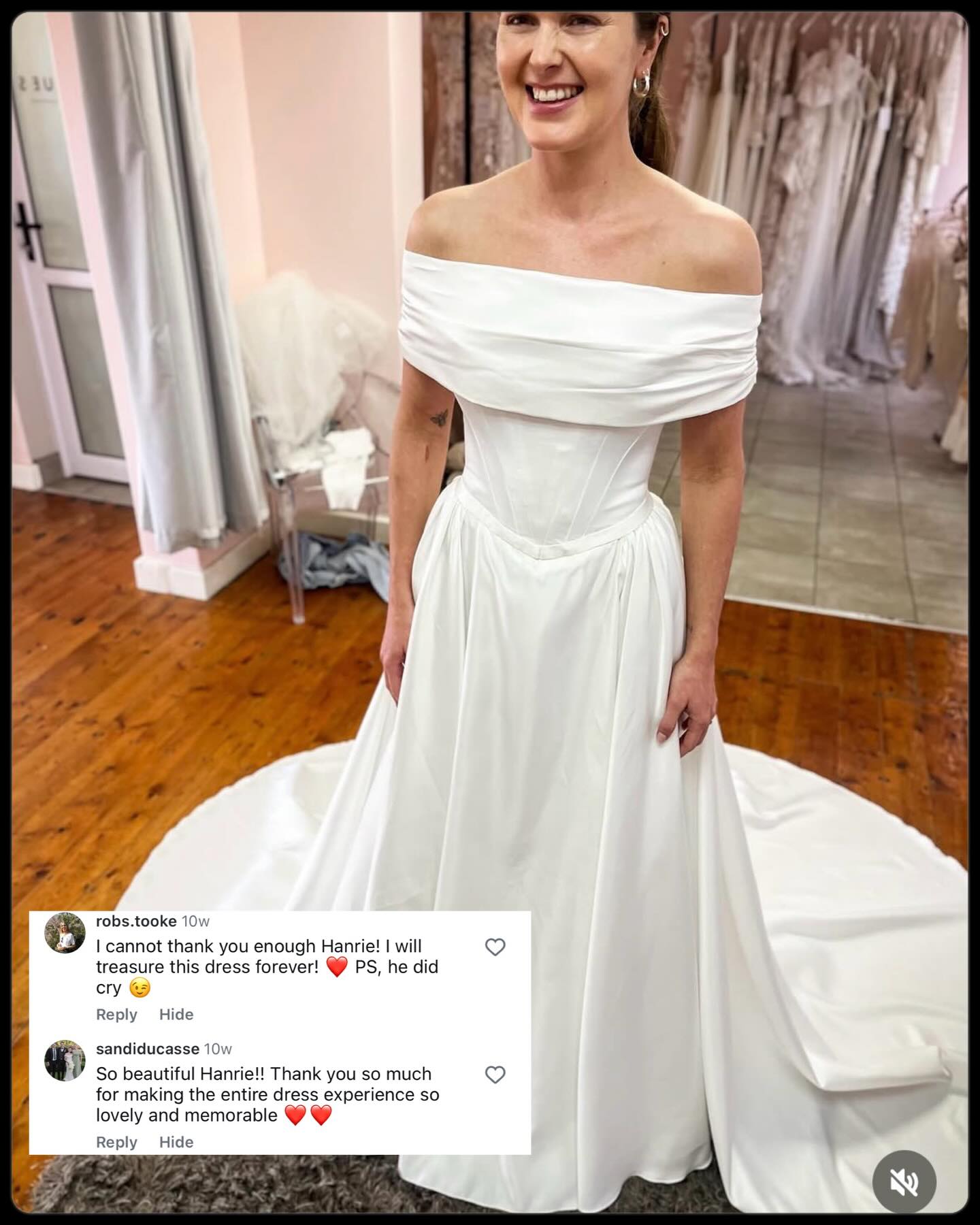Just a few testimonials from our brides this year so far ✨😍
As a designer I have to say that my most favorite moment, is when I open up the dressing room curtain to reveal my bride in her gown at the final fitting. Her most special guests, seated on the green couch, bubbly in hand! 🥂That moment when she’s revealed in her stunning bridal look, always makes me cry happy tears. We spend months working on these bespoke creations, bringing the visions of each client to life. But we do it all because of love & passion for couture. That is why each and every ‘thank you’ we receive, keeps us going! Our clients simply understand the worth of the work we do and they appreciate how much care and effort goes into every stitch. 🥹✨
If you would like to start your very own bespoke bridal journey, feel free to DM any questions you may have. Or email directly to hanrie@hanrielues.com
#bespokebride #bridalcouture #weddinginspo #finalfitting