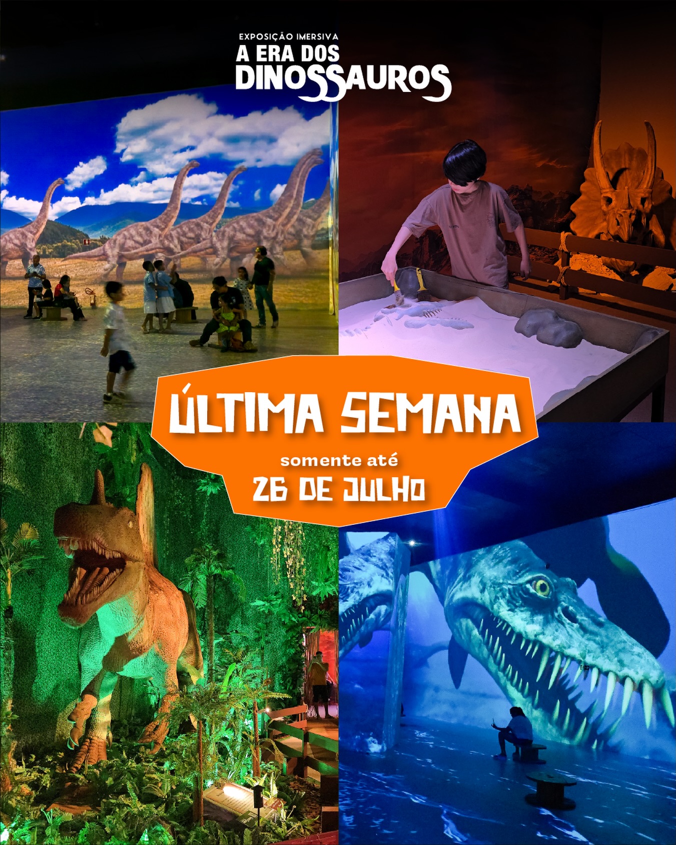 Últimos dias para aproveitar essa aventura, São Luís! 🌎🦖
Não perca tempo e garanta seu ingresso em nosso site 🎟️