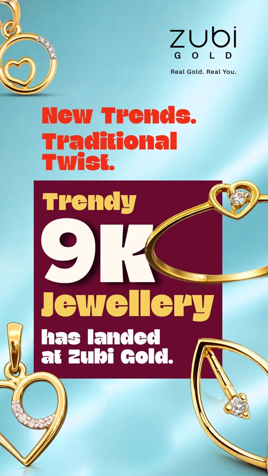 Who says gold is only for special occasions?
The Zubi Gold 9K Collection is made for coffee runs, boardrooms, brunches and everything in between. Wear your gold, every day.
Visit your nearest Zubi Gold store and discover your everyday favourite. 💛
Visit us at - @centresquarekochi @m5ecity_mall
#ZubiGold #9KGold #EverydayGold #EverydayJewellery #ModernJewellery