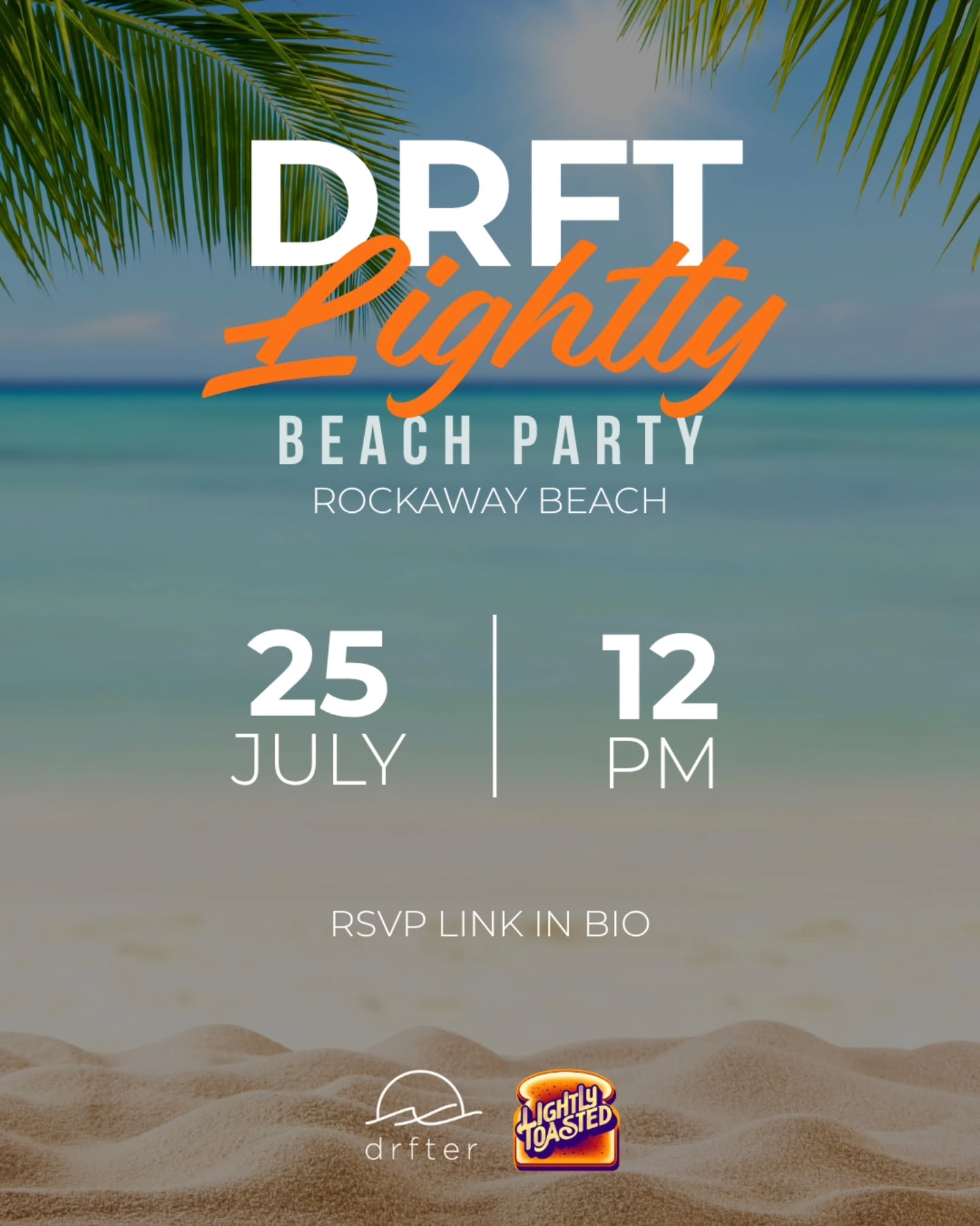Rockaway Beach, but make it Tulum. 🌴
We are bringing the beach club energy to the city with Lightly Toasted for an afternoon of music, movement, community, and good vibes by the water.
Come dressed in your best flowy whites, warm neutrals, or beach-ready fits. Bring your shades, sunscreen, something to sit on, and the energy to dance as the afternoon turns into evening.
Saturday, July 25 at 12 PM
Rockaway Beach
Exact location shared with confirmed guests the day of
Come drft lightly with us. RSVP through the link in bio. #beachparty
#rockawaybeach #nycevents #drfter #tulum