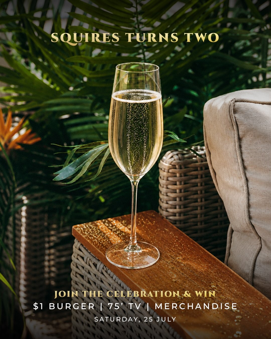 Tomorrow, we celebrate two incredible years of Squires, and weβd love for you to be part of it.
Join us for great food, thoughtful surprises, and a day filled with reasons to celebrate.
β’ $1 Burger | With every $20+ dine in bill
β’ 75β TV
β’ Muskoka Chair | 1 lucky diner
β’ Complimentary Squires Merchandise | Dine with us and leave a review
For Reservations & Info:
π 905-333-6627
π squires.pub/reservations
π 3537 Fairview St, Burlington, ON