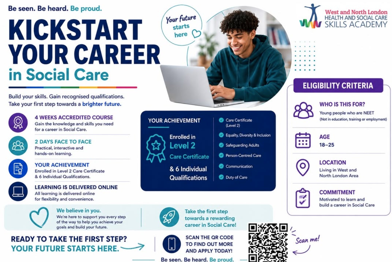 π WORK EXPERIENCE PLUS β AGED 18β25 π
Looking to start your journey into a career in social care?
If youβre aged 18β25 and not currently in education, employment, or training, the @wnl_academy Work Experience Plus programme is here to support you every step of the way.
β
Gain hands-on experience in social care
β
Access tailored support and mentoring
β
Strengthen your CV and interview skills
β
Discover a range of career opportunities in the sector
Scan the QR code on the poster or click the link in our bio now to register.
#WorkExperiencePlus #SocialCareCareers #SkillsForLife #NWL #CareersSupport #YouthOpportunities"