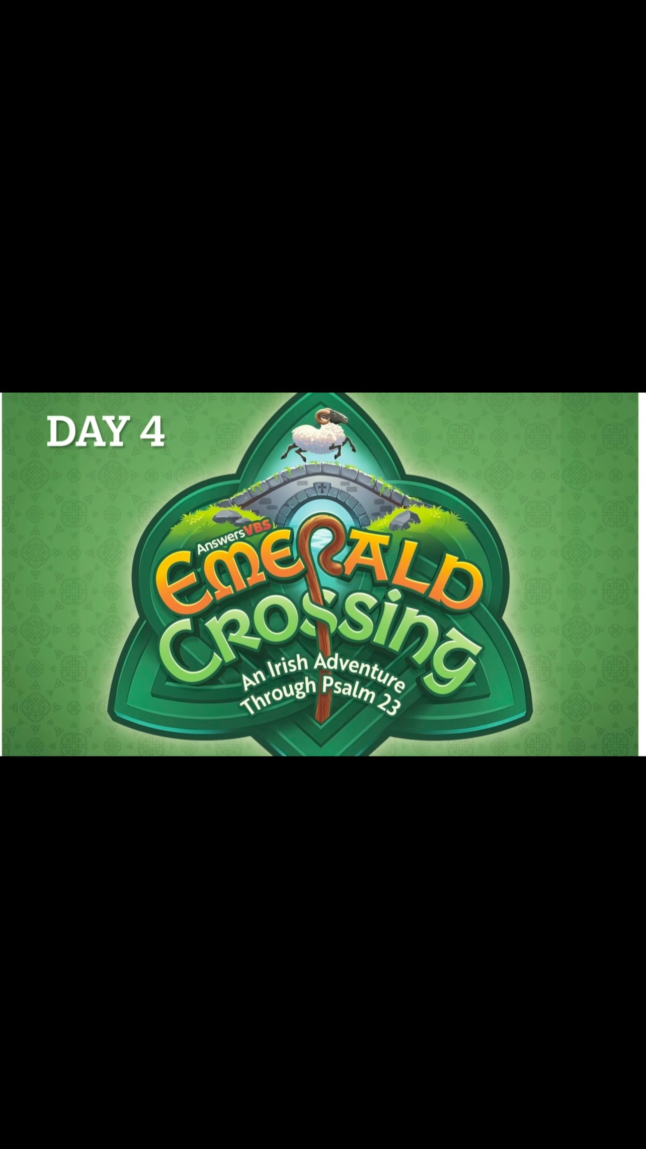☘️ Emerald Crossing - Day 4. The campers learned “The Lord is my provider”. Instead of grumbling, we can choose to be grateful. 🙏(Psalm 23:5) 🐏
