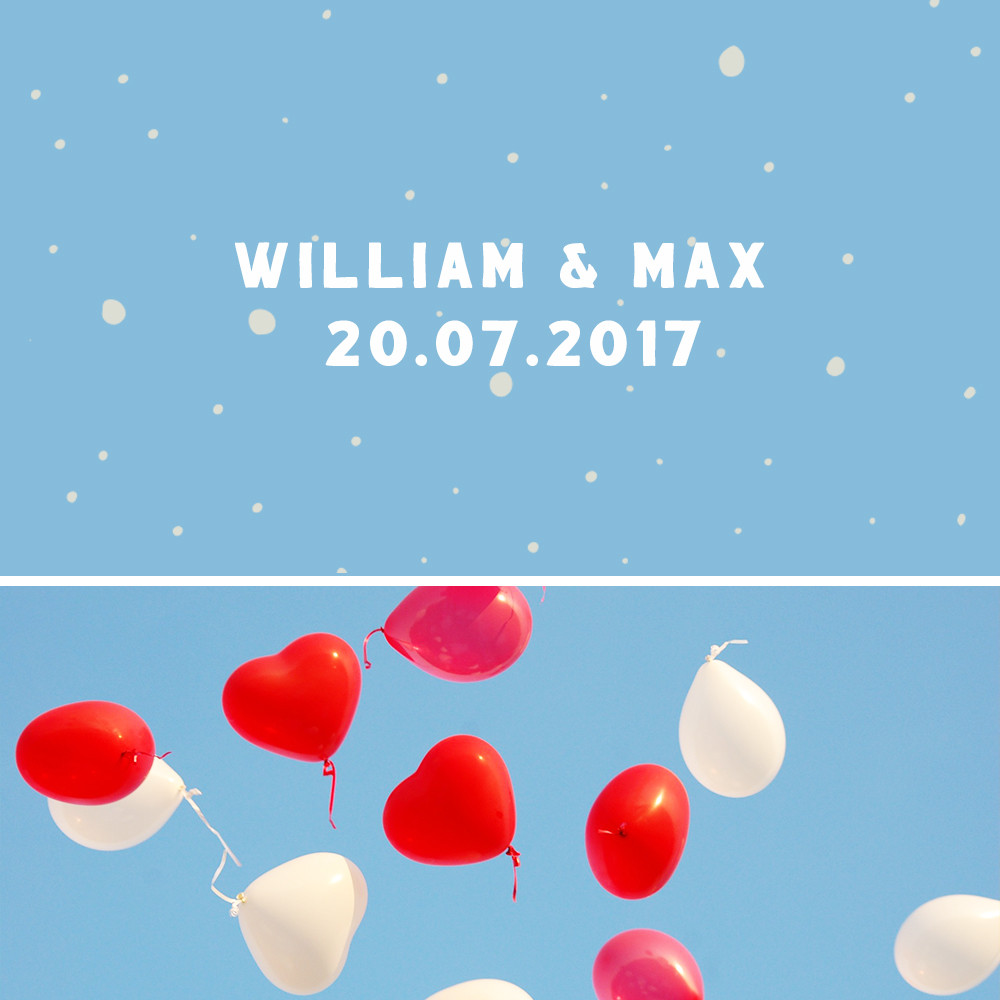 Happy 9th Birthday William & Max 🎉🎈🎁 enjoy your celebrations in the clouds. Thinking of your family today xxx #alwaysloved ❤️