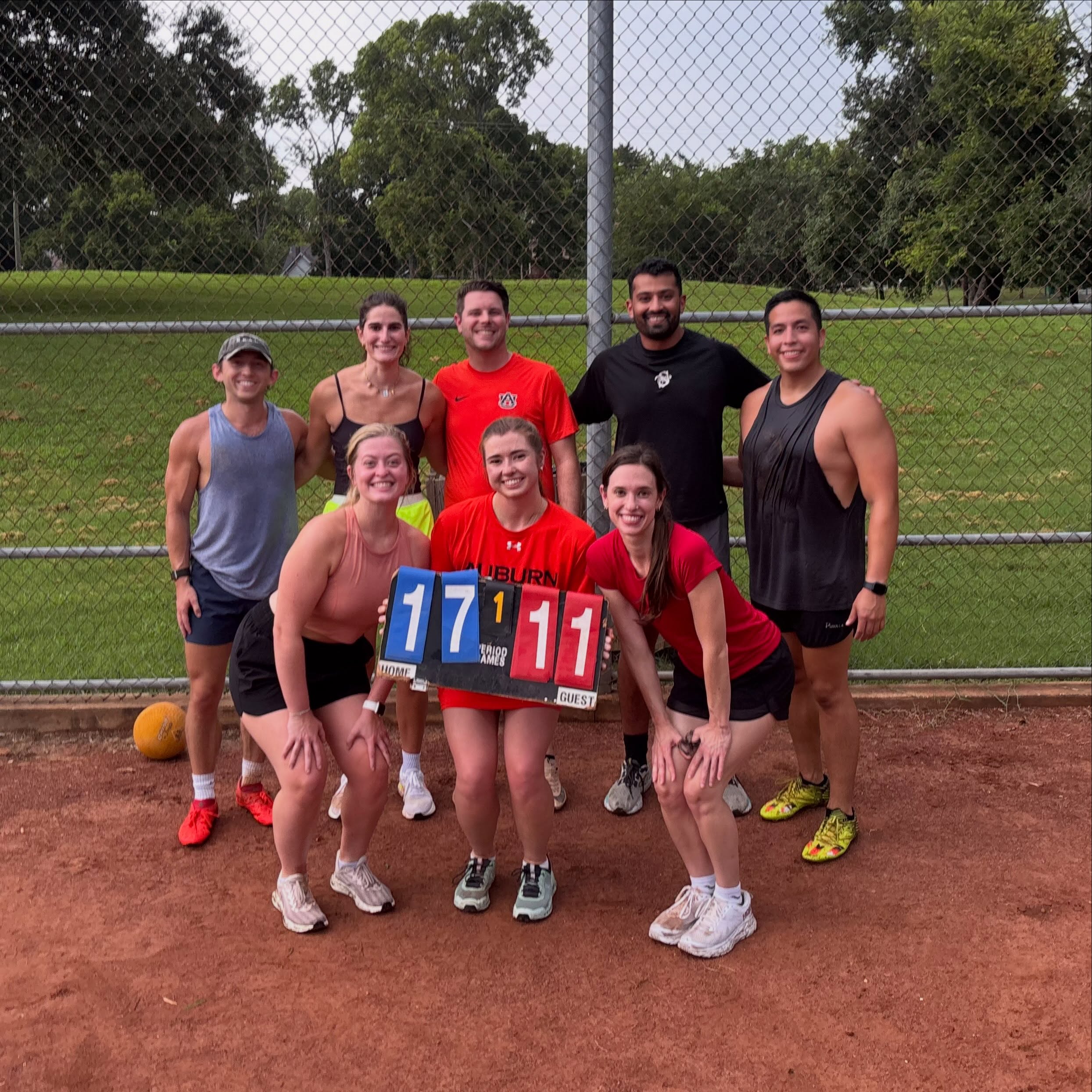 A little rain didn’t stop our kickball team, The Kick Sixers, from pulling out another win this week! @nslsports #nslsports #playnsl #nslkickball #kickinitwithnsl