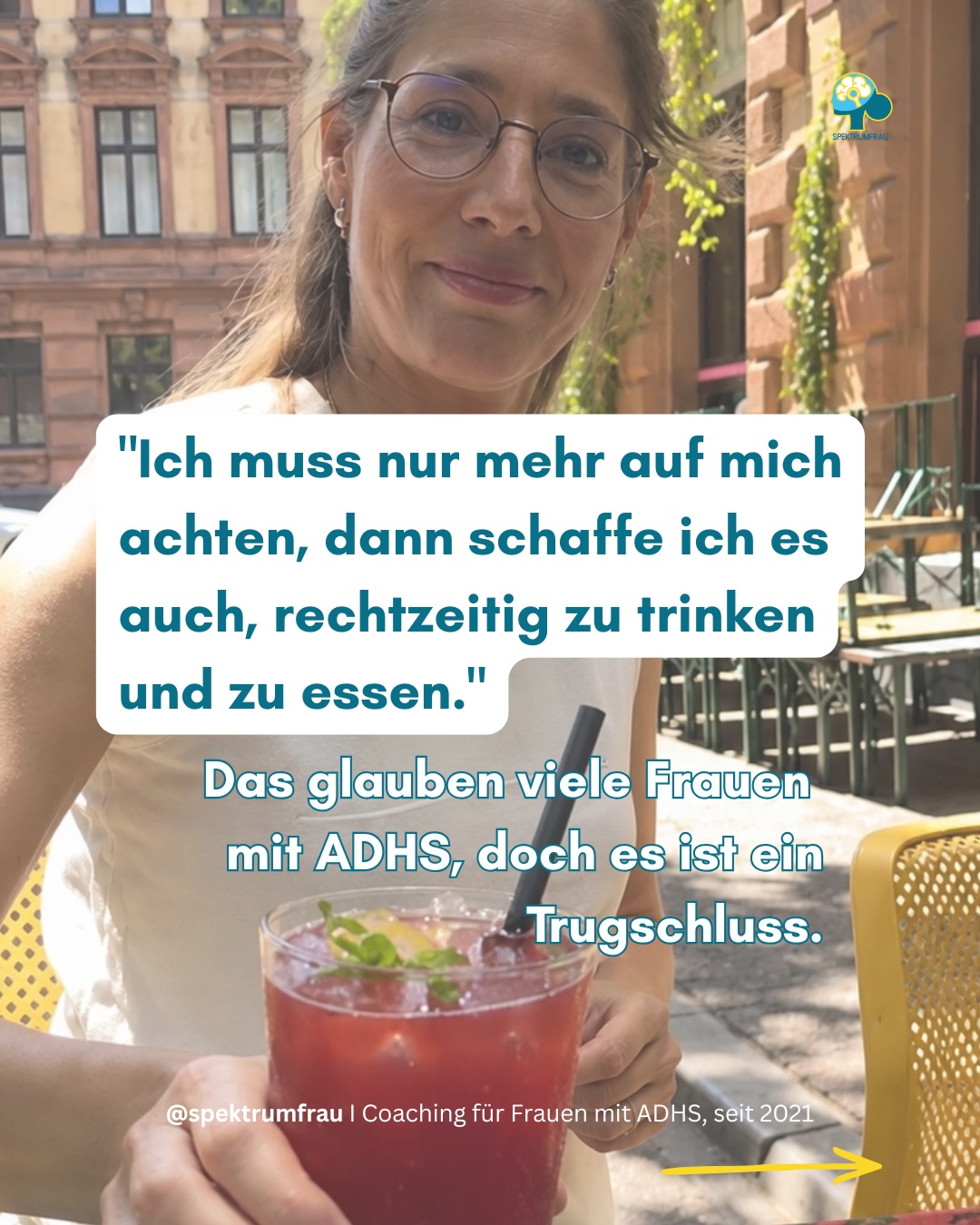 âIch dachte immer, ich beachte mich einfach zu wenig.â Sagte letzten eine Kursteilnehmerin.
Denn ihr wurde klar:
Es geht gar nicht darum, dass sie ihre BedĂŒrfnisse ignorierte.
Sie bemerkte sie einfach erst dann, wenn sie kaum noch zu ĂŒbersehen waren.
Das Aufmerksamkeitsdefizit bei ADHS betrifft nÀmlich nicht nur das, was um dich herum passiert.
Es kann auch das betrifft auch, was in deinem Körper passiert.
Die Wissenschaft nennt diese FĂ€higkeit, innere Körpersignale wahrzunehmen, Interozeption. Dazu gehören zum Beispiel Hunger, Durst, MĂŒdigkeit oder eine volle Blase.
Studien zeigen, dass diese Körperwahrnehmung bei Erwachsenen mit ADHS im Durchschnitt weniger genau ausgeprÀgt ist.
Der entscheidende Punkt ist:
Du ĂŒbergehst deine BedĂŒrfnisse nicht absichtlich, nicht bewusst.
Wenn du dich also fragst, wie kann ich besser auf mich achten? Solltest Du dir auch diese Frage stellen:
âWie kann ich mein Umfeld so gestalten, dass ich meine BedĂŒrfnisse versorge ohne sie frĂŒher wahrzunehmen?â
đ Ich bin neugierig: Woran merkst du meistens zuerst, dass du deine GrundbedĂŒrfnisse zu lange nicht wahrgenommen hast?
____________________________________
Ich bin Anja, ADHS-Coachin und habe mit der âAD(H)S Female Editionâ 2021 das erste deutschsprachige, psychoedukative Programme speziell fĂŒr Frauen mit ADHS entwickelt â ein 12-Wochen-Programm, das als eines der wenigen Angebote dieser Art von gesetzlichen Krankenkassen bezuschusst werden kann.
Ich verbinde Psychoedukation und einem besonderen Blick auf die LebensrealitĂ€t von Frauen â inklusive Themen wie Hormone, Emotionen, Selbstbild und Alltag.
Wenn du ADHS nicht nur bewĂ€ltigen, sondern wirklich verstehen möchtest, bist du hier richtig. đ
______________________________________
Bruton, A. M., Levy, L., Rai, N. K., Colgan, D. D., & Johnstone, J. M. (2025).
Goztepe-Biricik, B., et al. (2025).