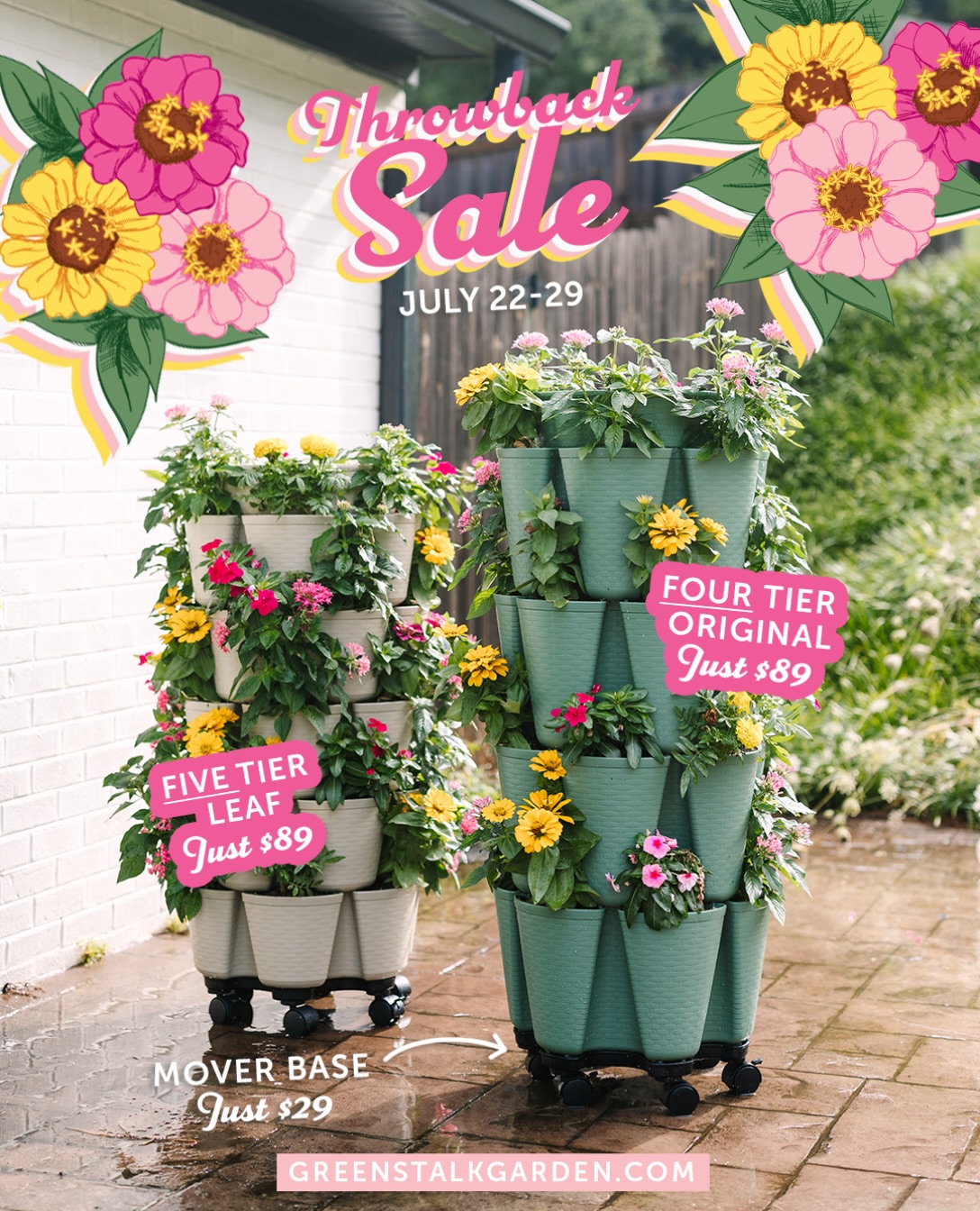 My favorite vertical gardens are on sale!!!!!
Use my code for an additional discount: HWL10 $10OFF
This is an affiliate link that comes at zero cost to you but does help support HWL.
July 22 - 29
It’s GreenStalk’s 12-year anniversary! 🎉 To celebrate, we are bringing back the 4-Tier Original and 5-Tier Leaf.
Both textures will be the same price, and each configuration will be offered in Stunning Stone, Evergreen, Sage, and Tomato.
4-Tier Original: $89 (Basic and Basket)
5-Tier Leaf: $89 (Basic and Basket)
Mover Base: $29
Free tote bag with orders $99+
Free shipping on orders $150+ (lower 48)
# organic #greenstalkgarden #garden #grow