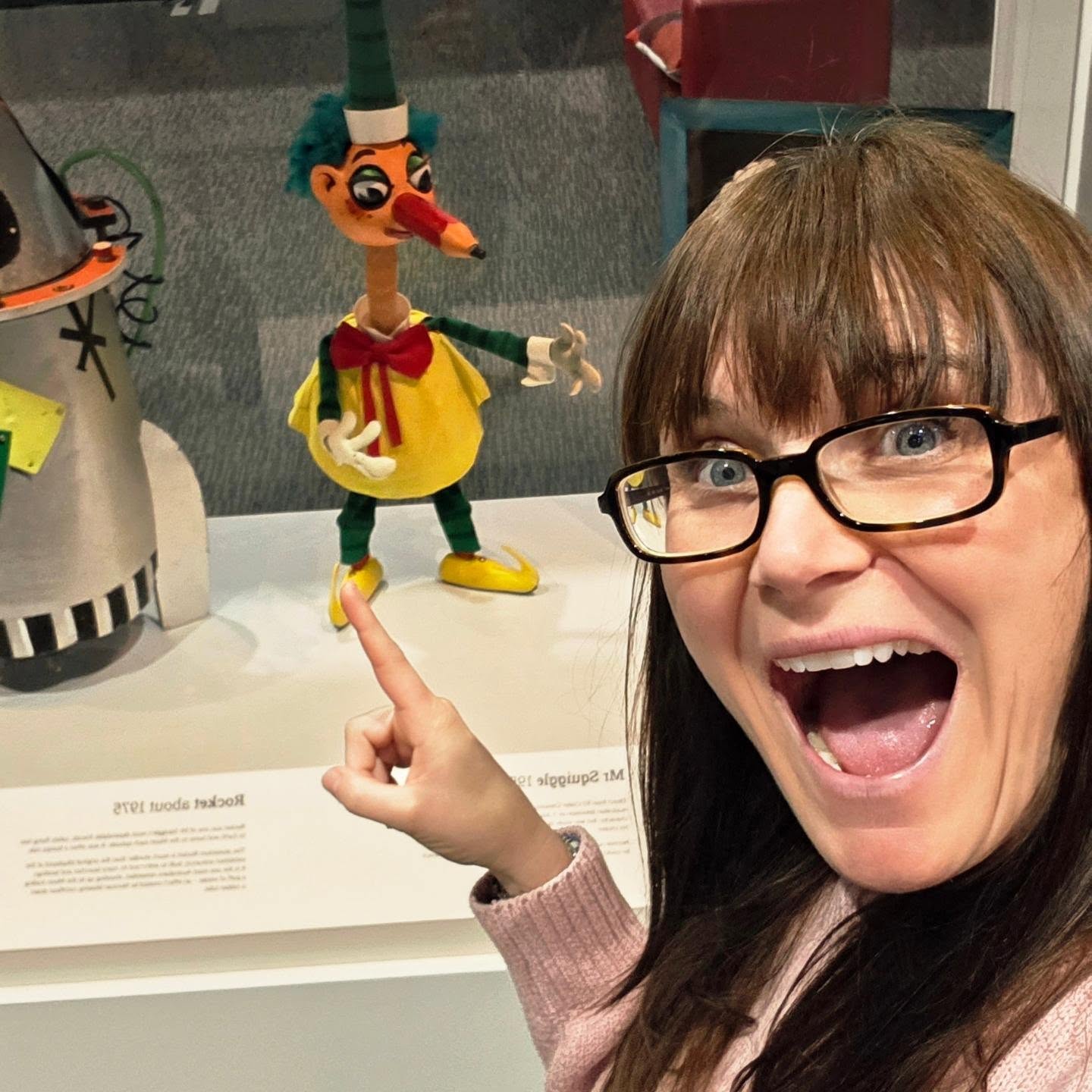 The nostalgia hit hard today when I saw the real-life Mr Squiggle at the Newcastle Museum! I can't believe this show that I loved as a child ran for 40 years! What an icon!