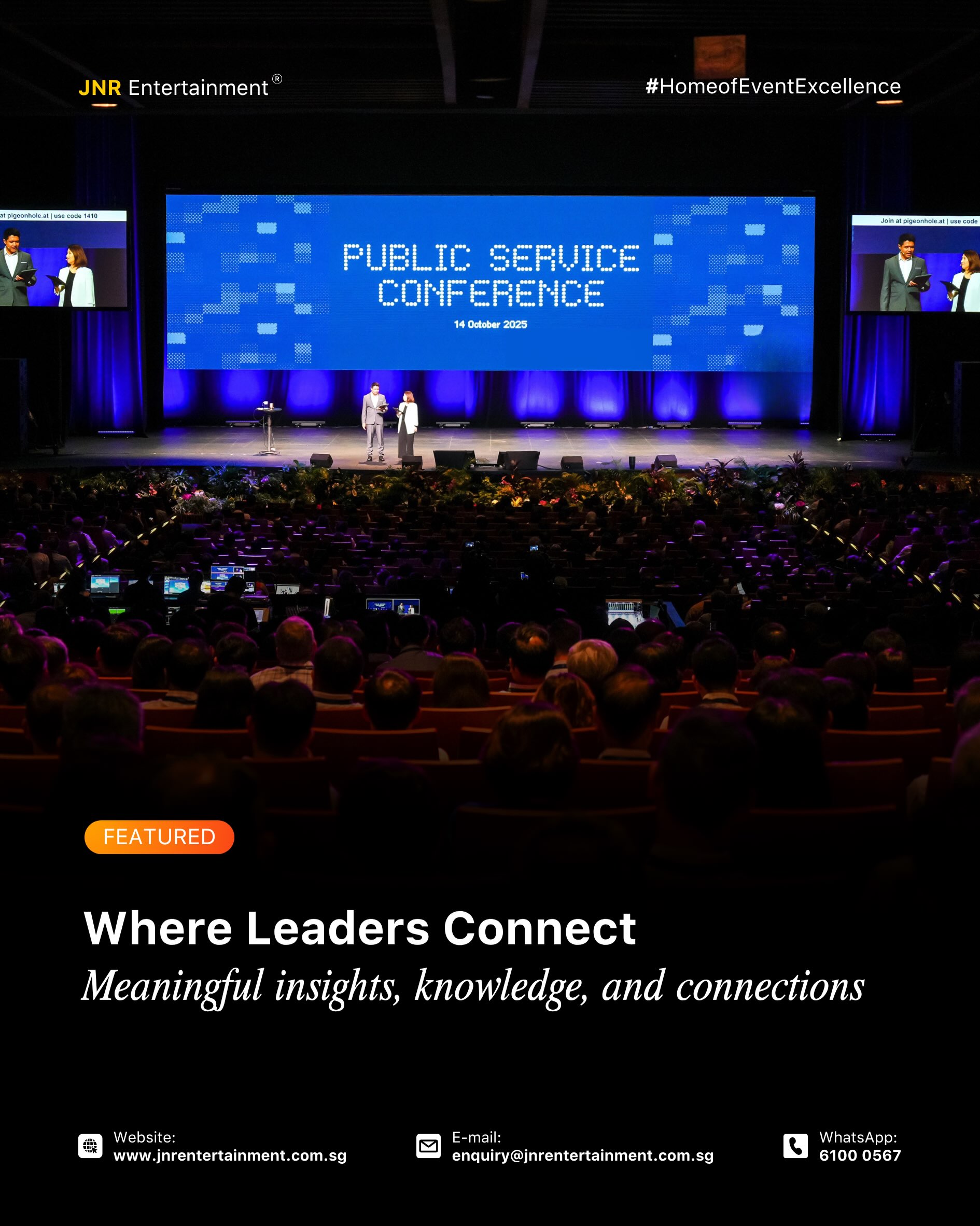 Bringing leaders and professionals together for meaningful conversations and impactful insights. This conference provided a platform for collaboration, knowledge sharing, and inspiring discussions. π€
From insightful keynote sessions to engaging exchanges, the event fostered valuable connections and forward-thinking ideas. A successful gathering dedicated to shaping conversations, strengthening partnerships, and driving progress.
βοΈ enquiry@jnrentertainment.com.sg
π± 61000 567
π www.jnrentertainment.com.sg
#EventManagementSingapore
#FormalEvents
#EventProduction #JNRentertainment
#EventExperience