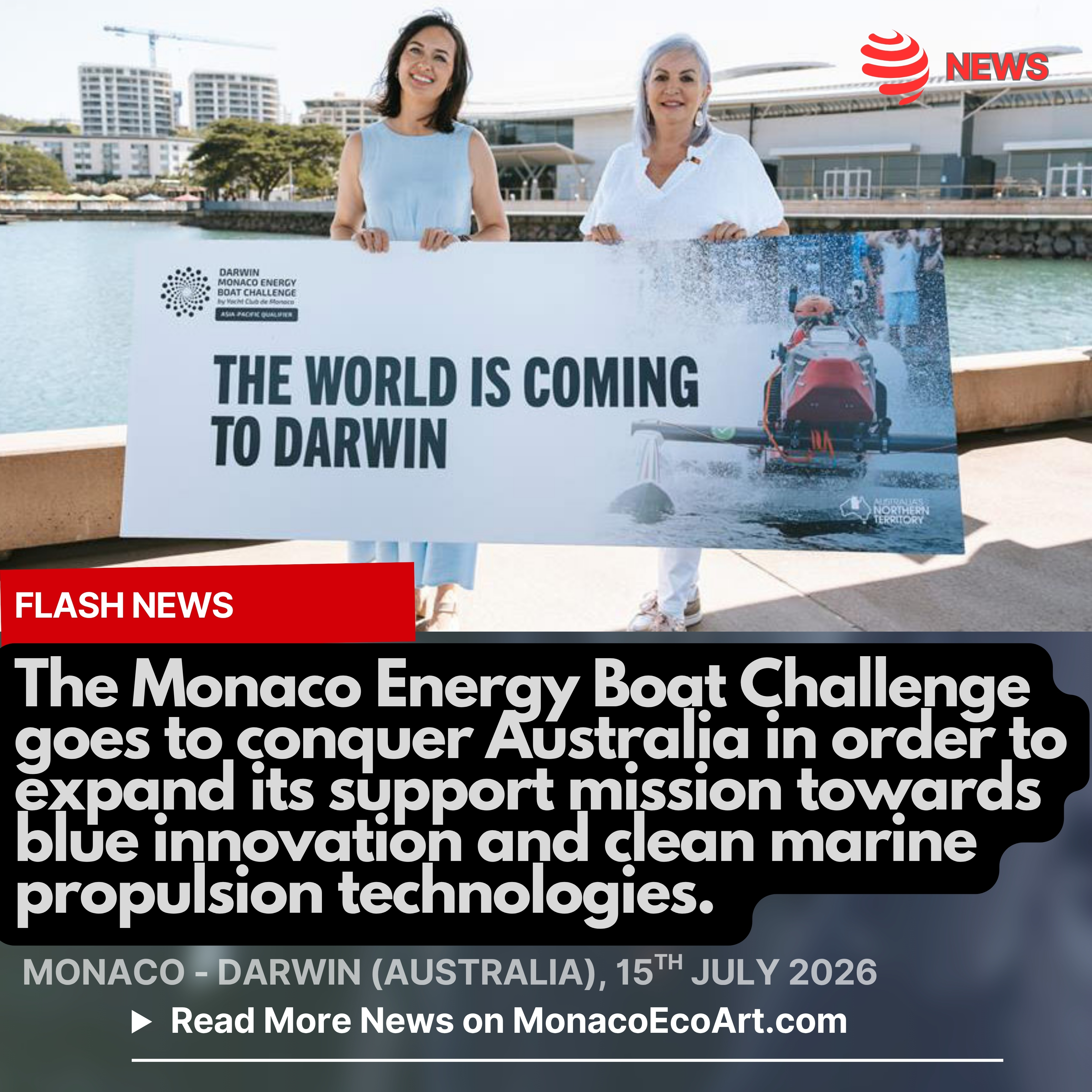 @mo.eco_art MonacoEcoArt.com #flash #news #monaco #australia #sport #startup #marine #propulsion 🌐🚤🇲🇨🇦🇺 15th July 2026 The Monaco Energy Boat Challenge expands to the Australian countries: Darwin has been selected to host the first-ever Asia-Pacific Qualifier of this renowned #challenge aimed at putting high-tech #innovation for marine #transport on the #spotlight 🌏🧭 On September 2027, the capital city of the Northern Territory is set to host University teams (up to ten groups) from across the region will race clean-energy #vessels on Darwin Harbour, reaffirming its #role as #innovation, and #sustainability hub scaling green #technology, and driving systemic ecological #change while benefiting from a pure tropical mild weather🌴⛵The Finocchiaro CLP Government secured this partnership with Big Blue Ventures APAC and the Yacht Club de Monaco, boosting manufacturing, clean technology, and regional jobs in the Asian and Southern Hemispheres, while allowing the winners of the sport challenge to compete in Monaco in July 2028 🗣️📶 Michael Canaris, Director of Big Blue Ventures APAC, a company focused in developing and delivering innovation-led initiatives, combining the industrial sector with technology and investment, highlighted the importance of this cooperation with Monaco, to enhance marine cutting edge technology 🔹 Szilard Czibere, Innovation Manager for the Monaco Energy Boat Challenge at the Yacht Club de Monaco, underlined that this evolution of Monaco Energy Boat Challenge corresponds to the will to make this event not only concentrated once a #year but to distribute its beneficial #effects throughout the year, thus consolidating the synergy among universities, industry and local stakeholders to #promote clean marine propulsion technologies🔹 Bernard d'Alessandri General Secretary and Managing Director of the Yacht Club de Monaco praised the growing #success of the event and the increasing number of participating teams 📸 Suzie Celotti from Big Blue Ventures (left) with the NT's minister for advanced manufacturing, Robyn Cahill © Monaco @monacoenergyboatchallenge @yachtclubmonaco @ausgov - Layout and Contents by: © MonacoEcoArt.com