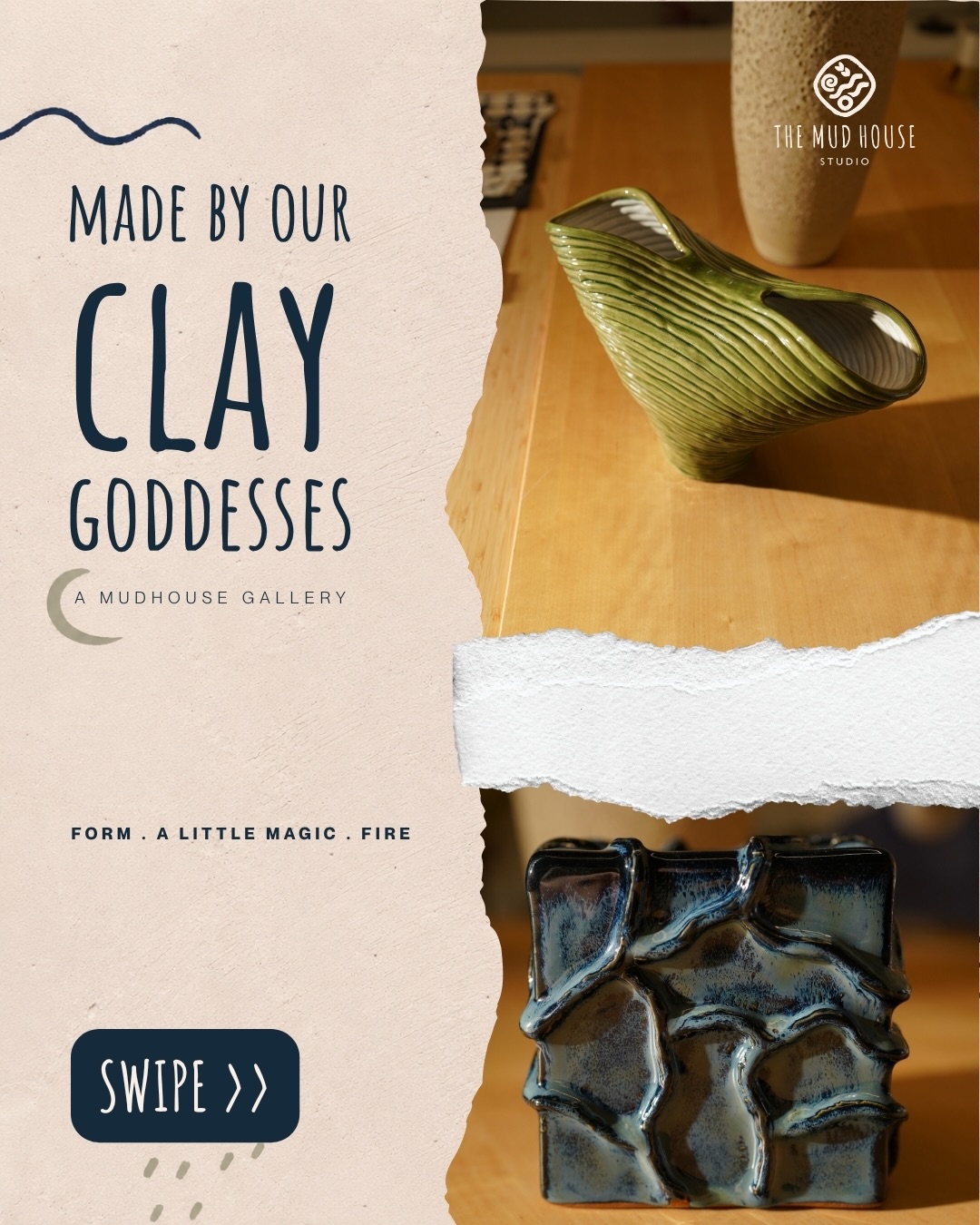 Our clay goddesses understood the assignment.✨🫶
Playful shapes, bold glazes and plenty of personality—every piece in this carousel was handmade at Mudhouse, and no two turned out the same.
Swipe through their creations and tell us which one you would take home. 👀
Pottery Dubai I Handmade Ceramics I Clay Art I Ceramic Art I Pottery Studio Dubai I Pottery Workshop Dubai I Handbuilding I Wheel Throwing I Glazing I Creative Workshops Dubai I Al Quoz I The Mud House Studio