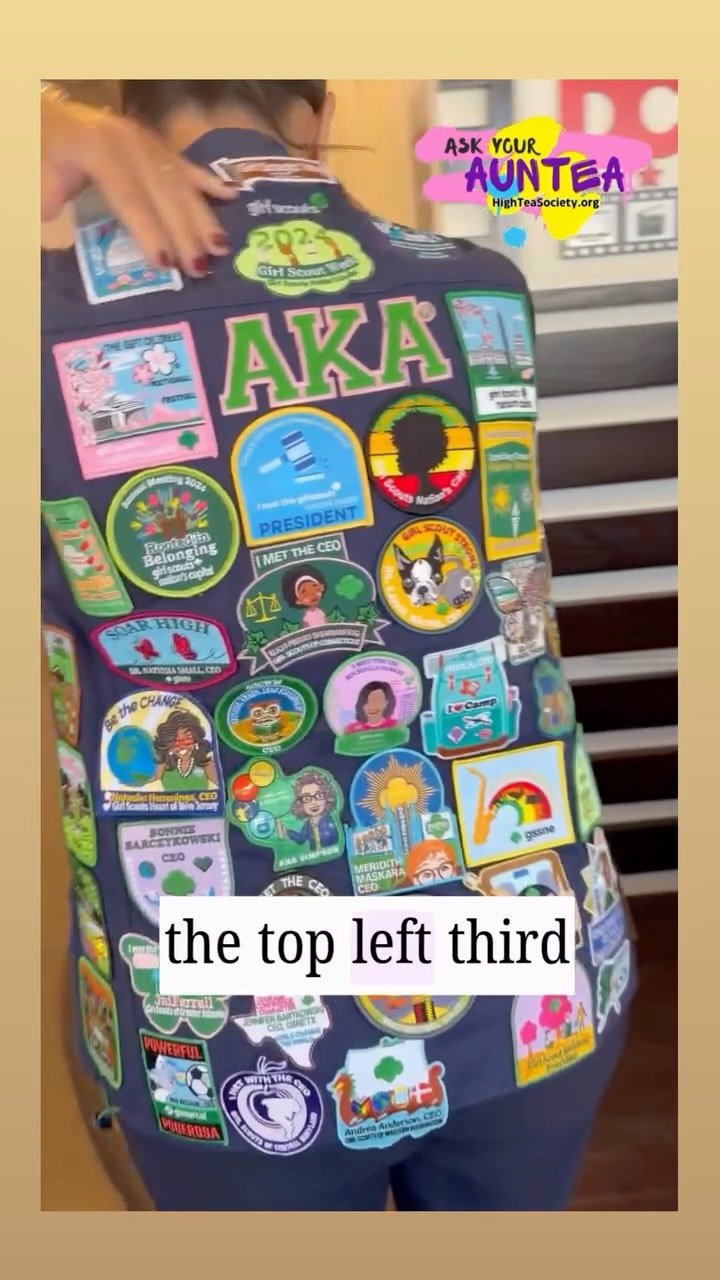 Proof that your journey leaves receipts. 🏅✨ AunTea Kim Ford, CEO of @girlscouts Nations Capital has a vest full of badges and every one represents an adventure. @kimrford @gscnc @girlscoutscmd #girlscoutsofamerica #girlscoutsconvention #girlscoutsdctakeover