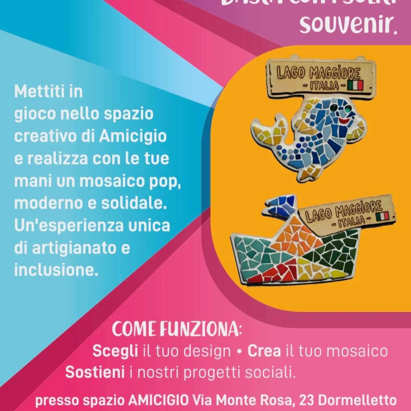 ✈️ ULTIMISSIME DISPONIBILITÀ!
L'Agenzia Viaggi "Estate Creativa" propone una meta esclusiva... a pochi passi da casa! 😎
📍 Destinazione: Corso di Mosaico POP dell'Associazione Amicigio di Dormelletto.
Il pacchetto comprende:
🎨 colori a volontà,
🧩 tessere da mettere insieme (senza incastrare parenti e bagagli),
😂 risate in compagnia,
💡 creatività in formula all inclusive.
Non inclusi nel prezzo:
❌ code in autostrada,
❌ aeroporti affollati,
❌ valigie da chiudere sedendoci sopra,
❌ sabbia ovunque... anche dove non dovrebbe esserci.
Il souvenir? Un'opera realizzata con le vostre mani, molto più originale della solita calamita da frigorifero!
Prenotate il vostro posto: i ricordi più belli non sempre arrivano da una spiaggia tropicale... a volte nascono davanti a un tavolo pieno di colori. 🌈✨
Vi aspettiamo!
#amicigio #mosaicopop #mosaico #inclusione #ferie vacanza noferie novacanza amiciingioco dormelletto novara Piemonte arona