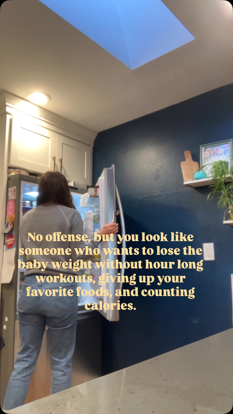 Comment RESET and I’ll send you my Minimum Mom Reset: 3 things you can do today with 4 hours of sleep and a toddler on your leg.
No long workouts, chocolate free diets, or calorie counting required.
Follow @nourishedmamanutrition for simple, science-backed support made for postpartum moms.
Signed, your new mom bestie with a degree in Nutrition & Exercise Science.