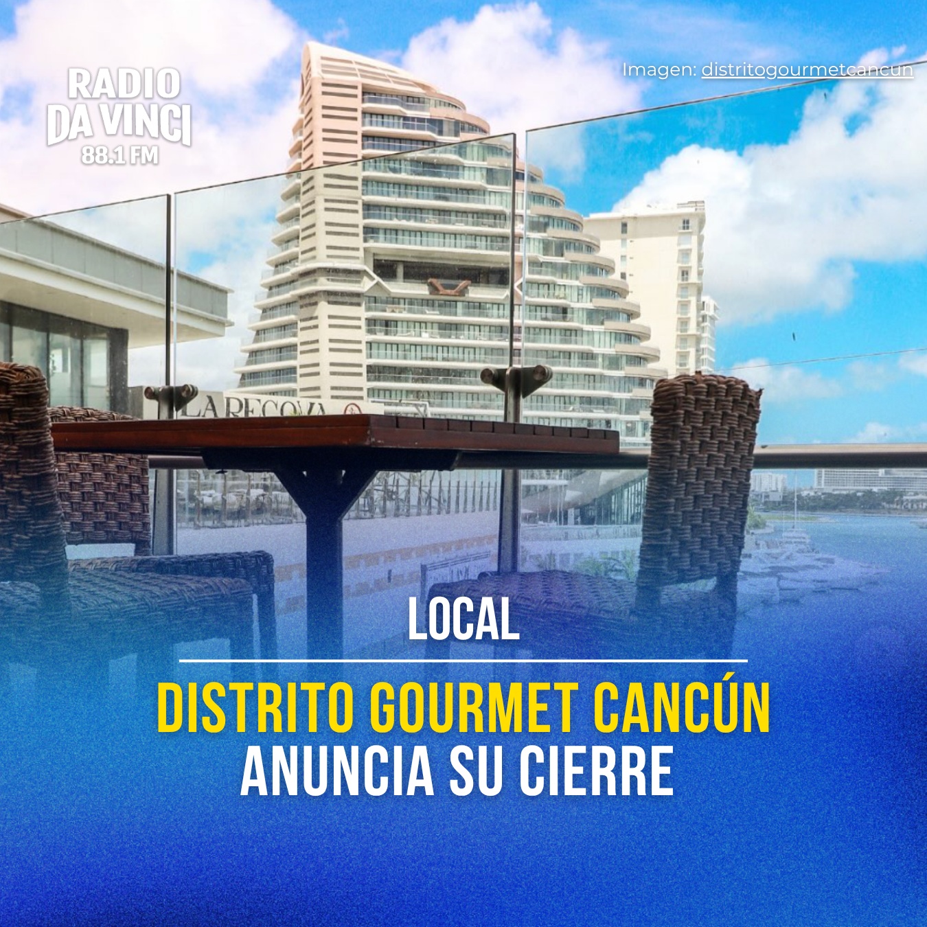 🌅 Distrito Gourmet Cancún anuncia su despedida: quedan 100 días para disfrutar de este emblemático espacio
Uno de los sitios favoritos de cancunenses y visitantes comienza su cuenta regresiva. Distrito Gourmet Cancún anunció que le restan 100 días de operación, marcando el inicio de la despedida de un espacio que se convirtió en un punto de encuentro para disfrutar de la gastronomía, la convivencia y una de las mejores vistas de la ciudad.
Durante este tiempo, el recinto continuará recibiendo a quienes deseen vivir por última vez la experiencia de recorrer sus restaurantes, compartir momentos especiales y contemplar los atardeceres que lo hicieron un lugar único en Cancún.
📻 Desde Radio Da Vinci invitamos a nuestros radioescuchas a visitar Distrito Gourmet Cancún antes de su cierre, apoyar a los establecimientos que forman parte de este espacio y disfrutar de sus últimos días de operación.
Sin duda, será la oportunidad perfecta para crear un último recuerdo en uno de los rincones más representativos de la ciudad.
#DistritoGourmetCancún #Cancún #RadioDaVinci #Últimos100Días @distritogourmetcancun