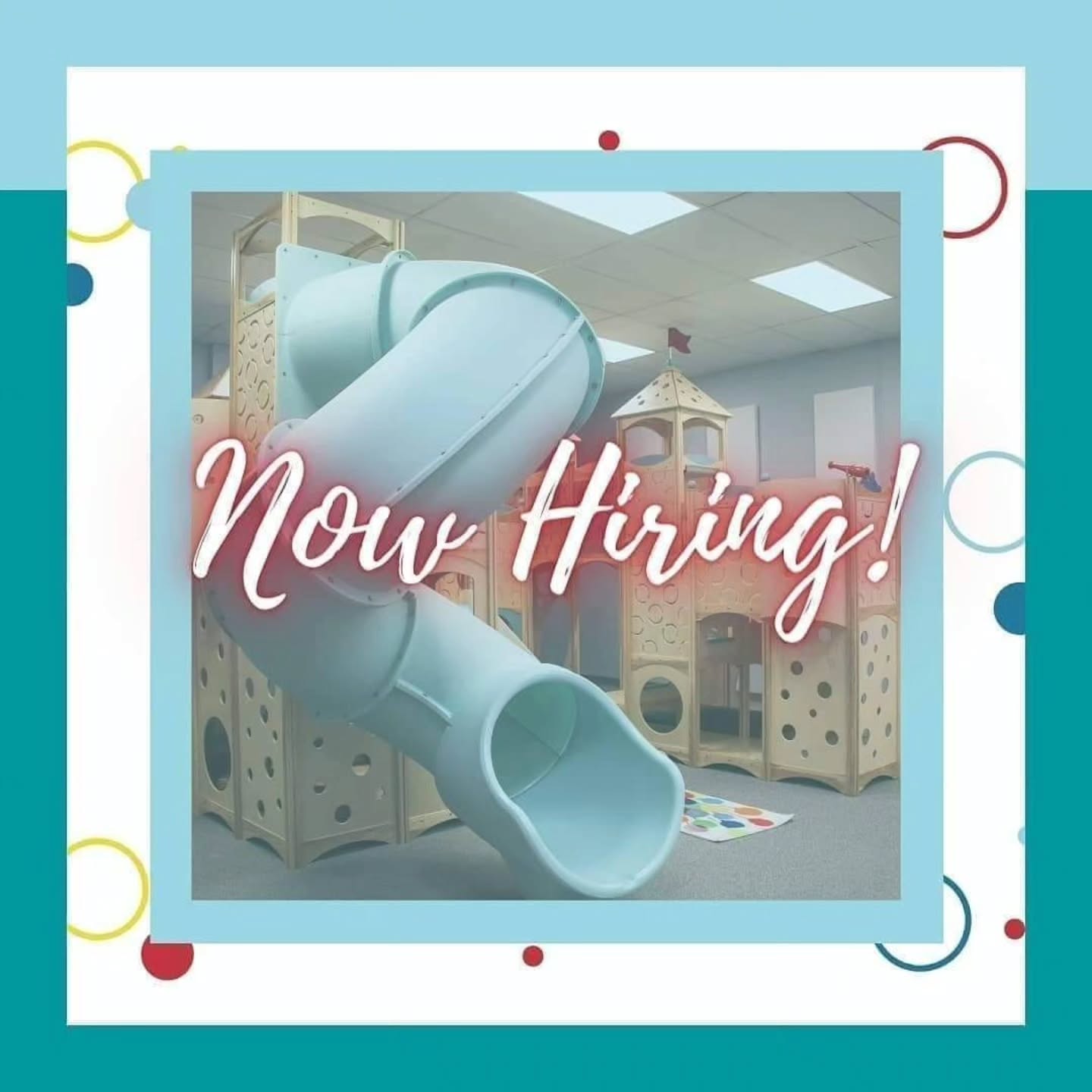 Now hiring friendly, outgoing, and enthusiastic team members to join our playful crew! Weekend availability is a must. Visit our website to apply (nolakidsground.com).